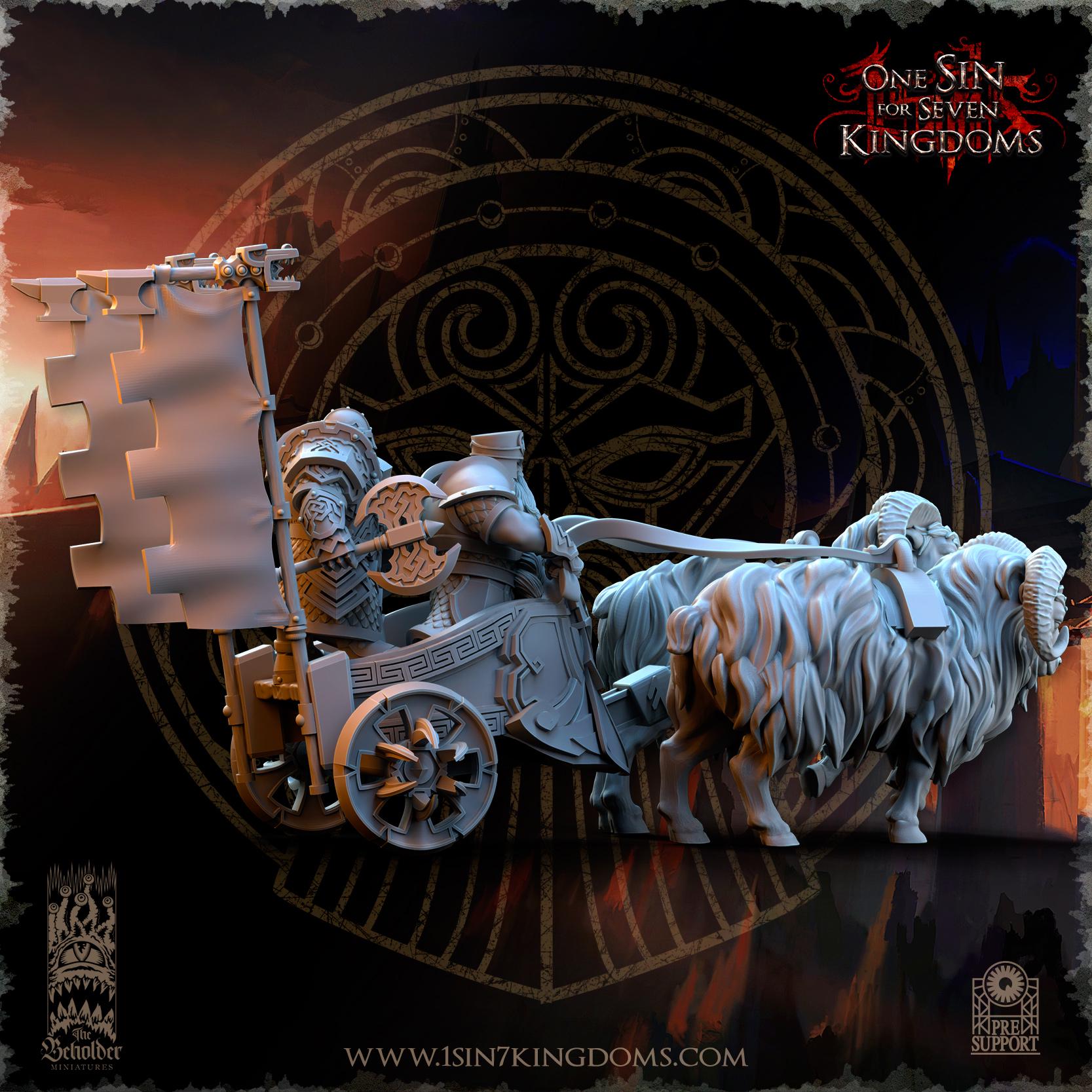 The Beholder Miniatures Dwarven Kingdoms War Chariot - Fantasy / D&D (Custom Order) - product image 5 of 6