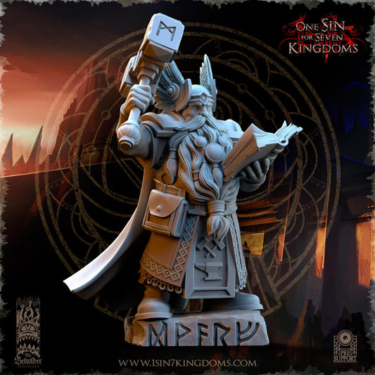 The Beholder Miniatures Kromnir, Rune Scryer - Fantasy / D&D (Custom Order) - product image 1 of 5