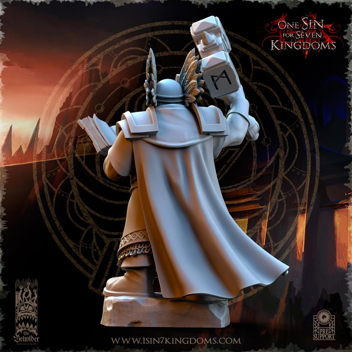 The Beholder Miniatures Kromnir, Rune Scryer - Fantasy / D&D (Custom Order) - product image 4 of 5