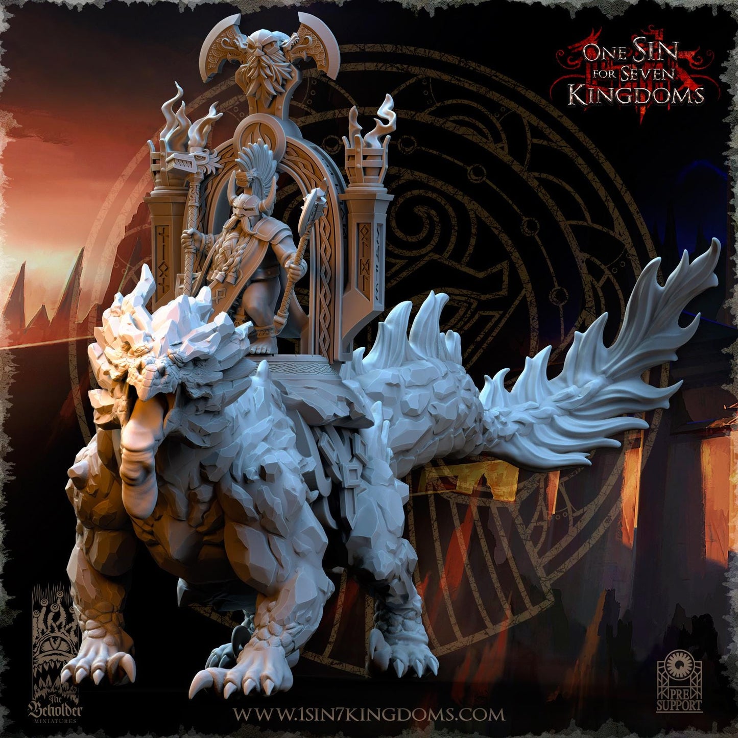 The Beholder Miniatures Dwarven Kingdoms Volcanic Beast - Fantasy / D&D (Custom Order) - product image 7 of 9