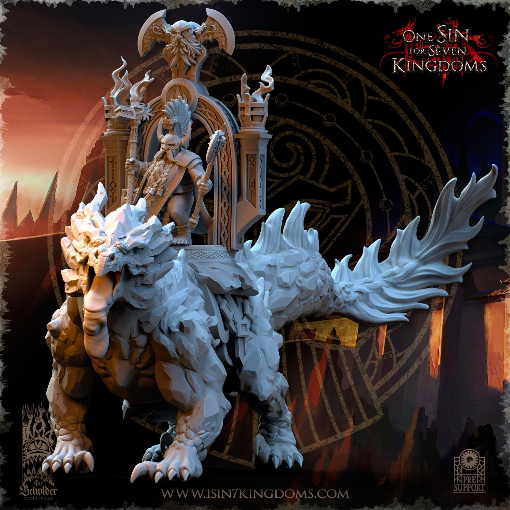 The Beholder Miniatures Dwarven Kingdoms Volcanic Beast - Fantasy / D&D (Custom Order) - product image 7 of 9