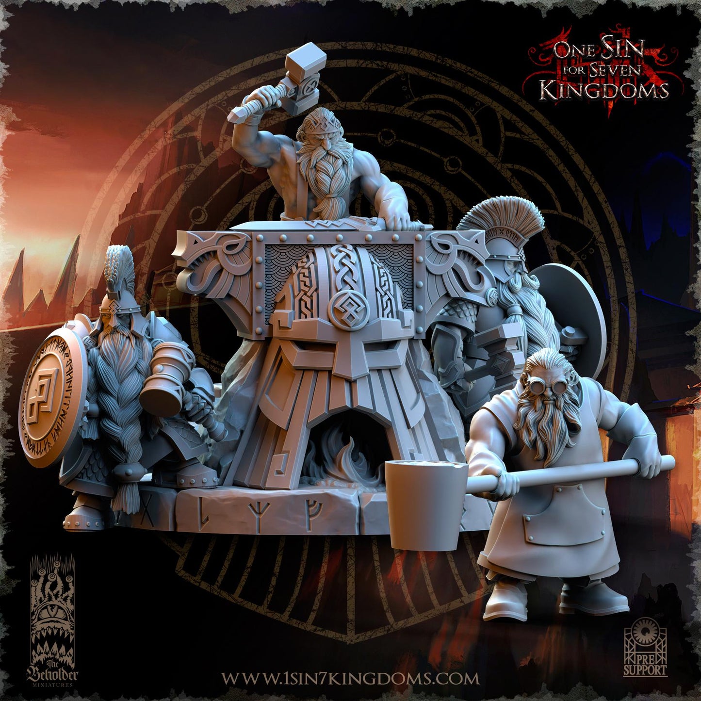 The Beholder Miniatures Dwarven Kingdoms Thunder Forge - Fantasy / D&D (Custom Order) - product image 1 of 10