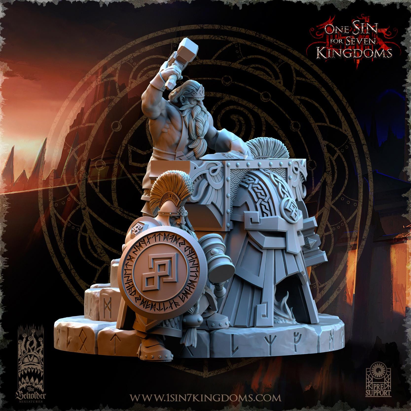 The Beholder Miniatures Dwarven Kingdoms Thunder Forge - Fantasy / D&D (Custom Order) - product image 3 of 10
