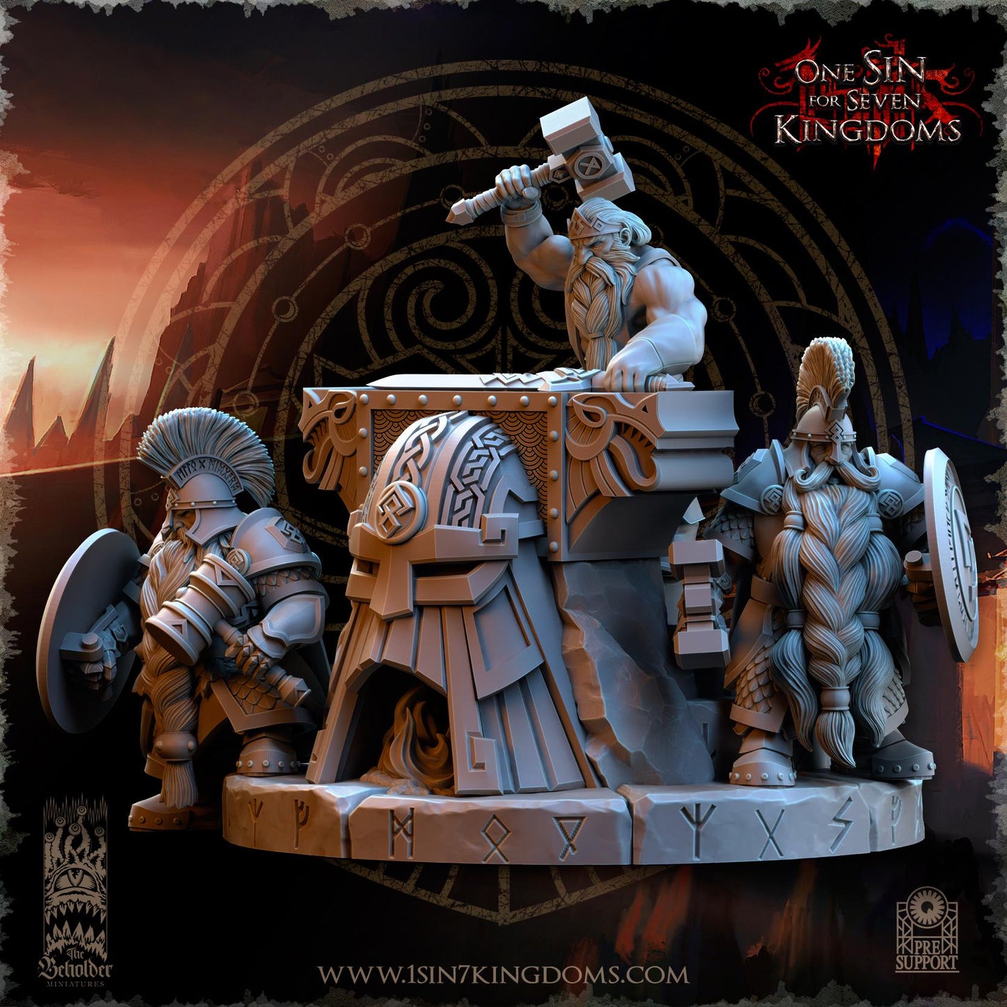 The Beholder Miniatures Dwarven Kingdoms Thunder Forge - Fantasy / D&D (Custom Order) - product image 7 of 10