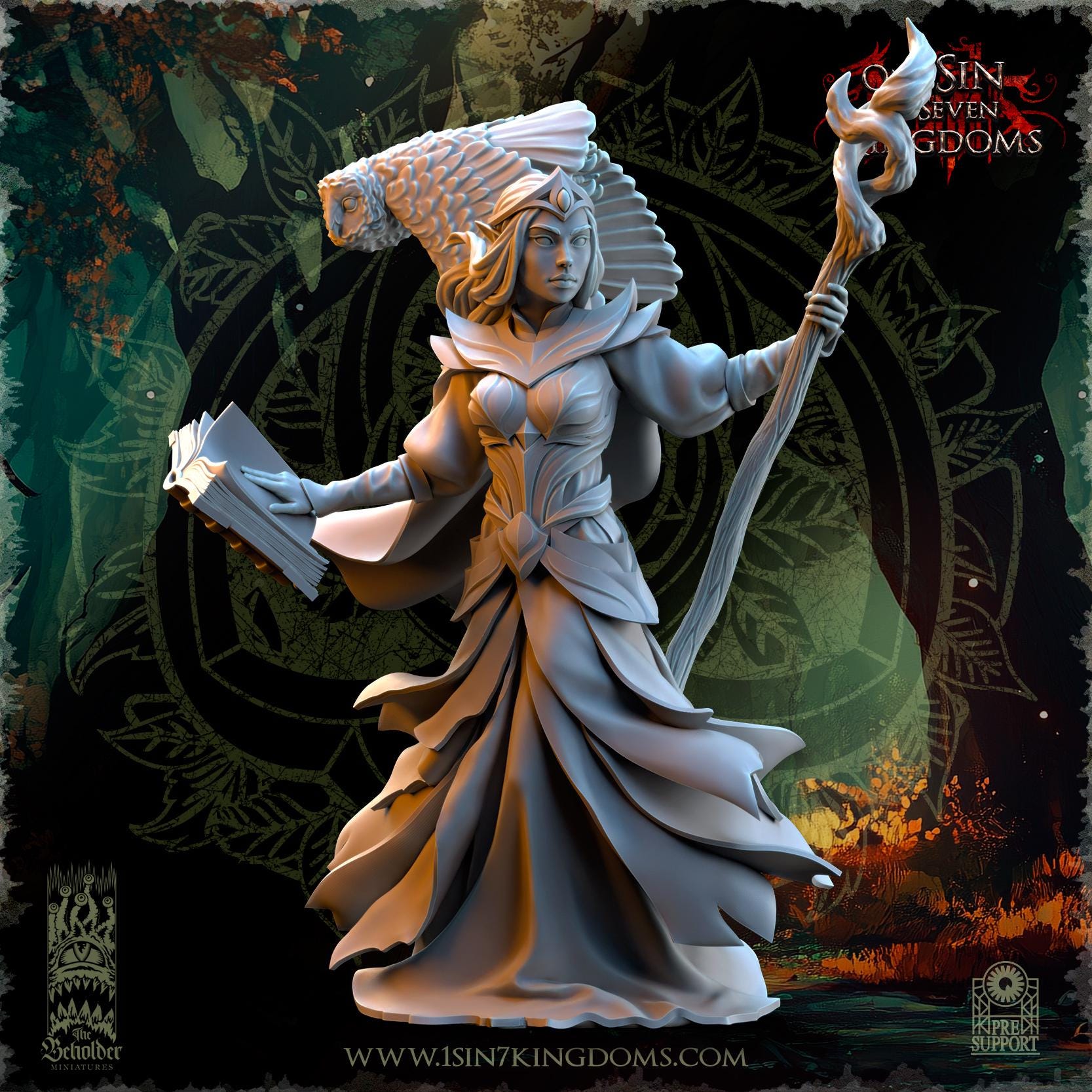 The Beholder Miniatures Nuara, Whisper of the Trees - Fantasy / D&D (Custom Order) - product image 2 of 6