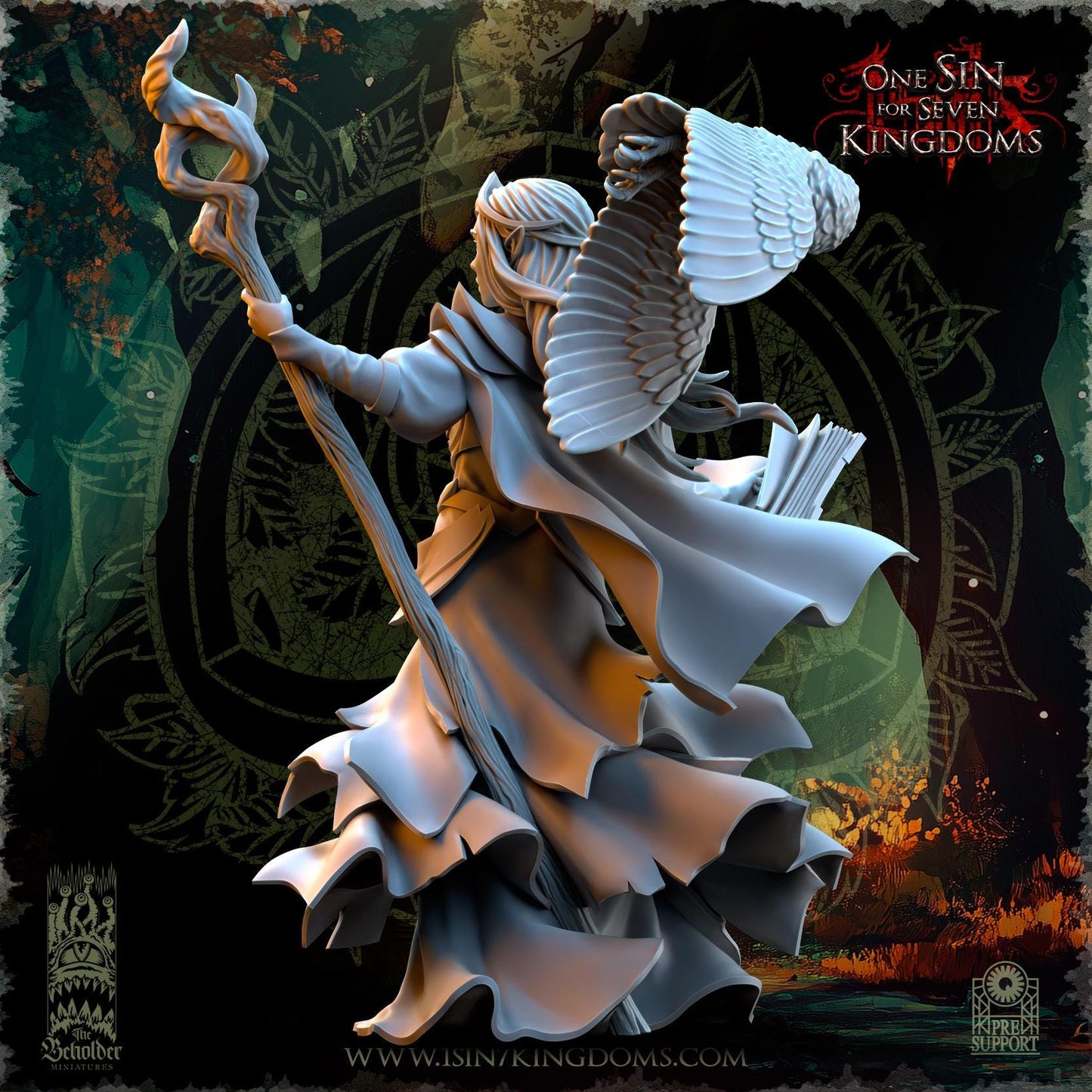 The Beholder Miniatures Nuara, Whisper of the Trees - Fantasy / D&D (Custom Order) - product image 4 of 6