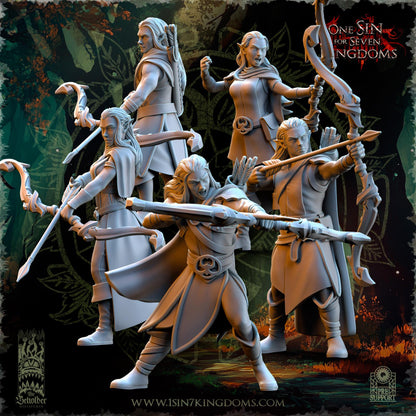 The Beholder Miniatures Evergreen Elves Rangers - Fantasy / D&D (Custom Order) - product image 1 of 7