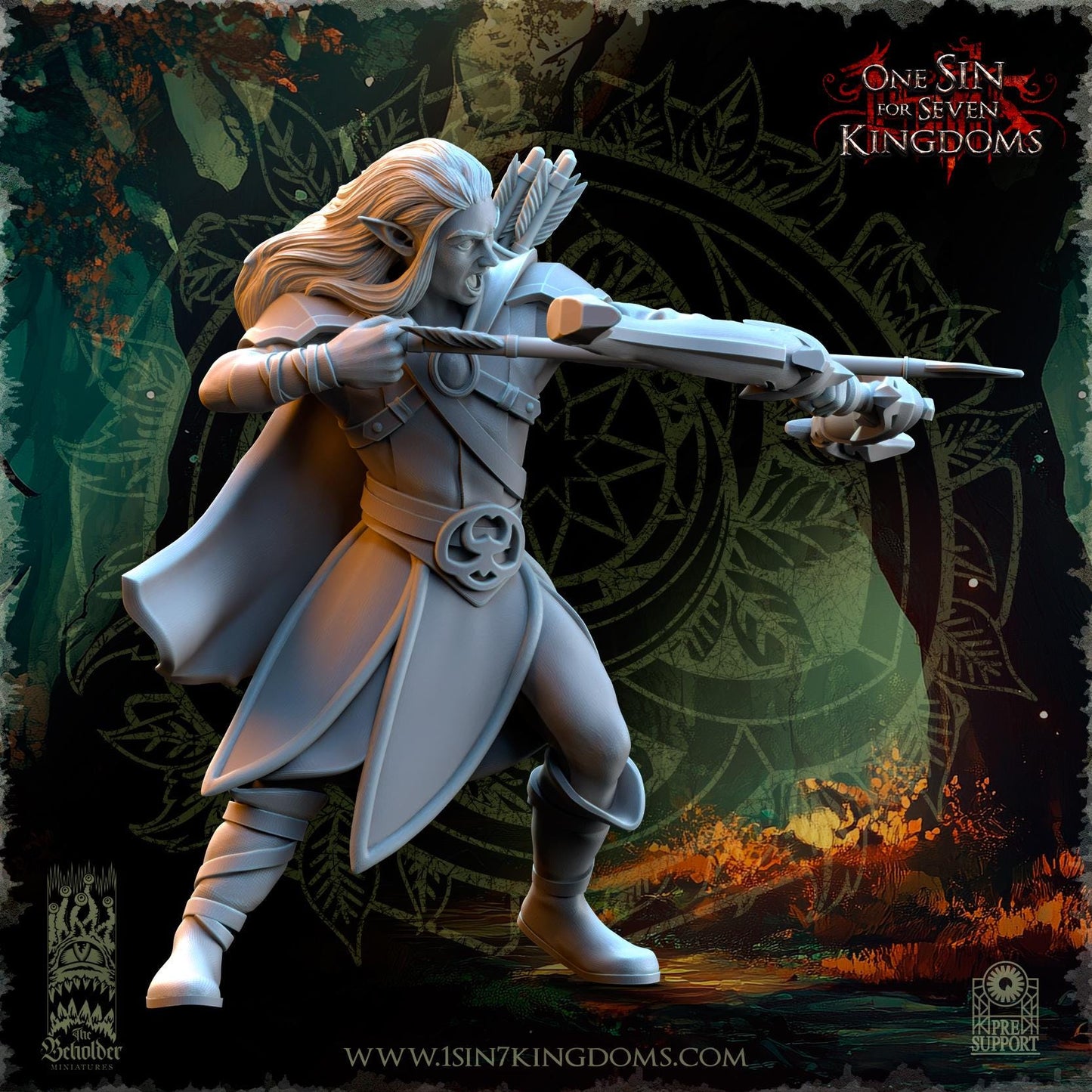 The Beholder Miniatures Evergreen Elves Rangers - Fantasy / D&D (Custom Order) - product image 3 of 7