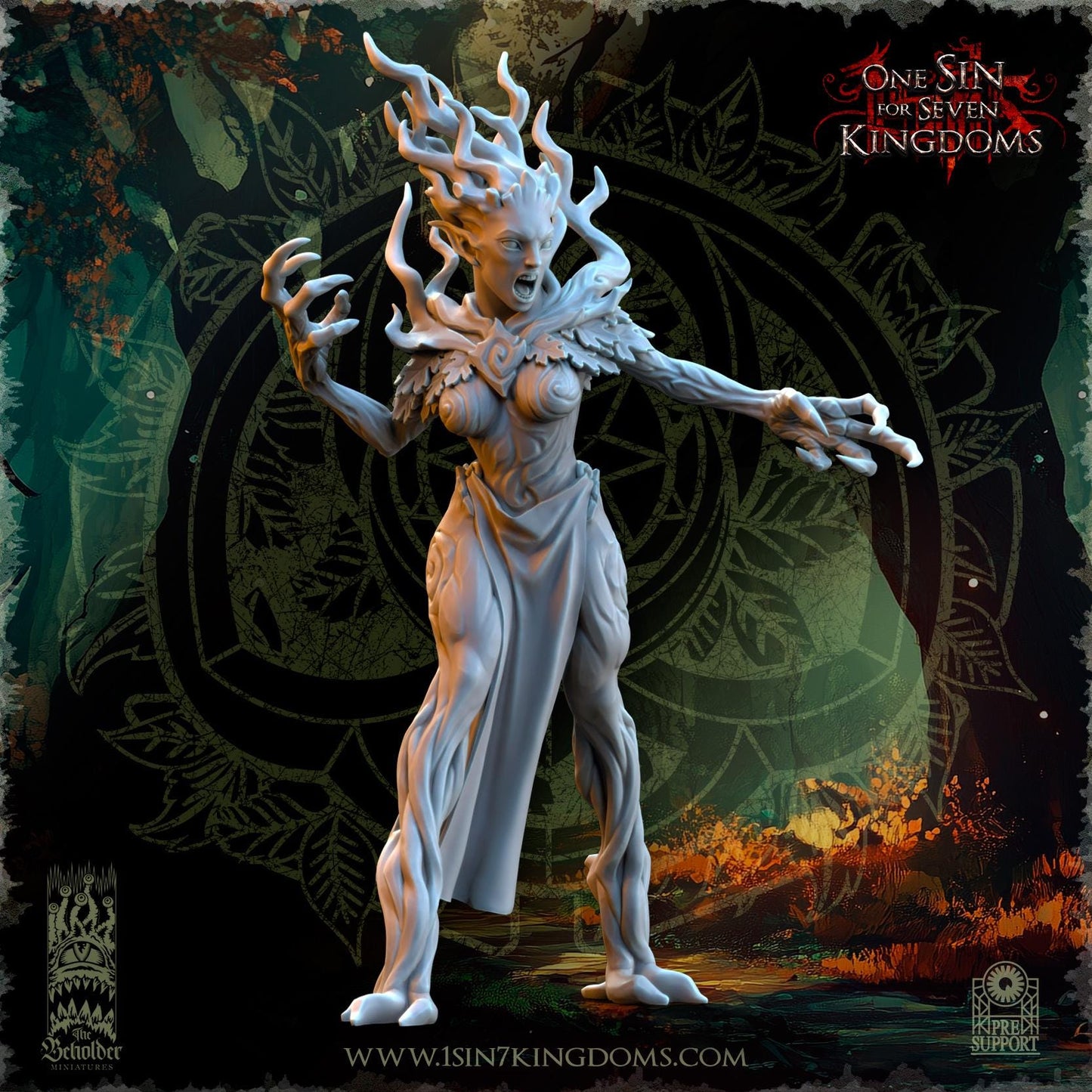 The Beholder Miniatures Evergreen Elves Druades - Fantasy / D&D (Custom Order) - product image 2 of 6