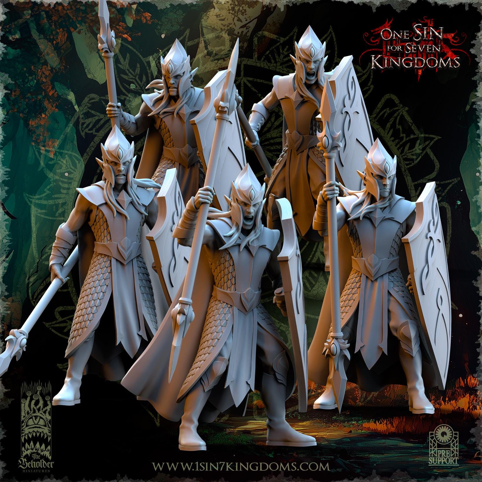 The Beholder Miniatures Evergreen Elves Forest Militia - Fantasy / D&D (Custom Order) - product image 2 of 12