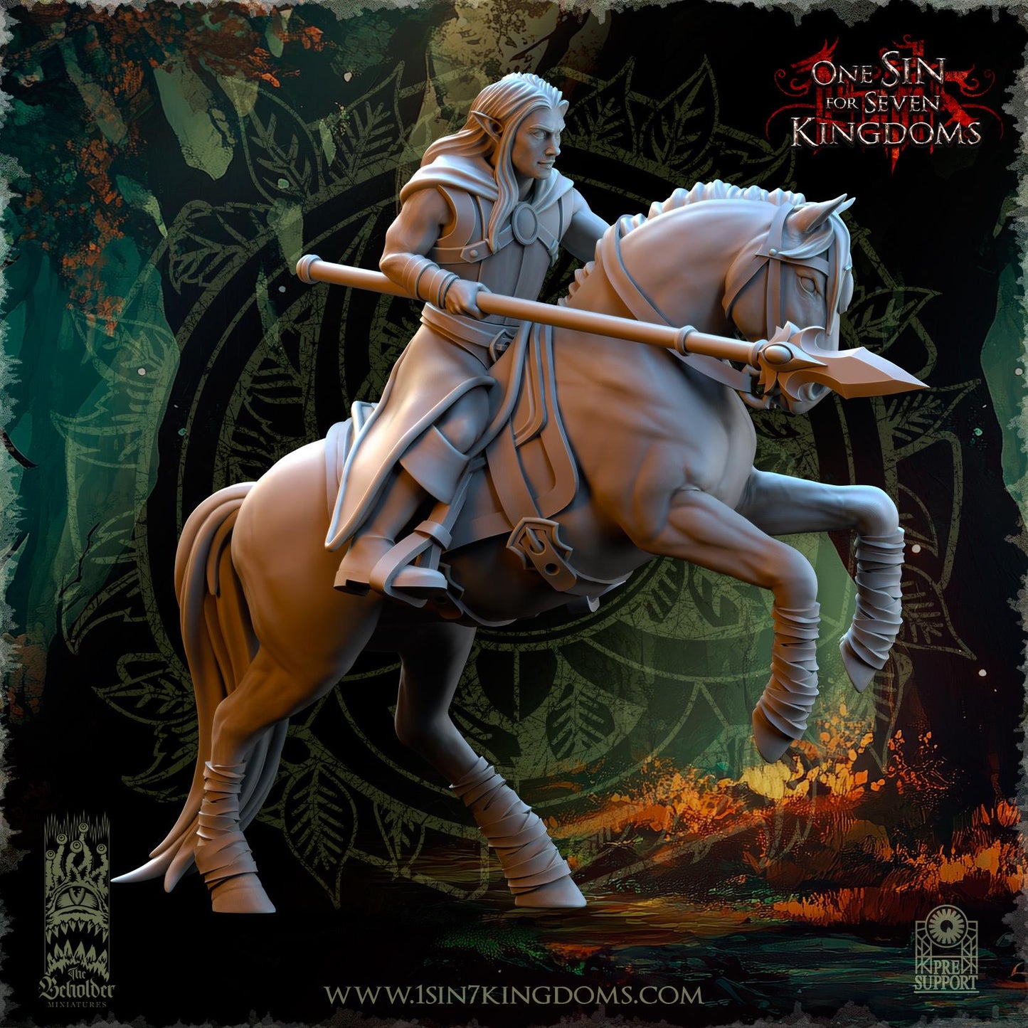 The Beholder Miniatures Evergreen Elves Meadow Riders - Fantasy / D&D (Custom Order) - product image 3 of 10