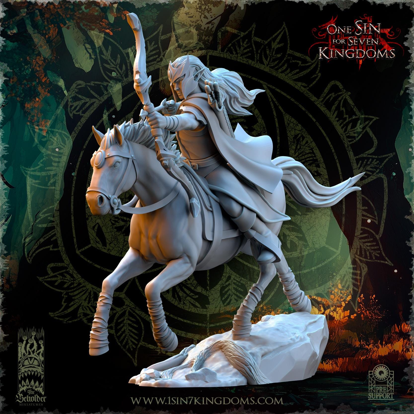 The Beholder Miniatures Evergreen Elves Meadow Riders - Fantasy / D&D (Custom Order) - product image 8 of 10