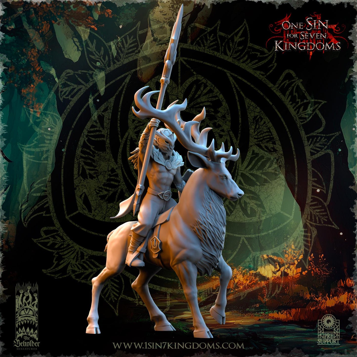 The Beholder Miniatures Evergreen Elves Deepwood Riders - Fantasy / D&D (Custom Order) - product image 5 of 16