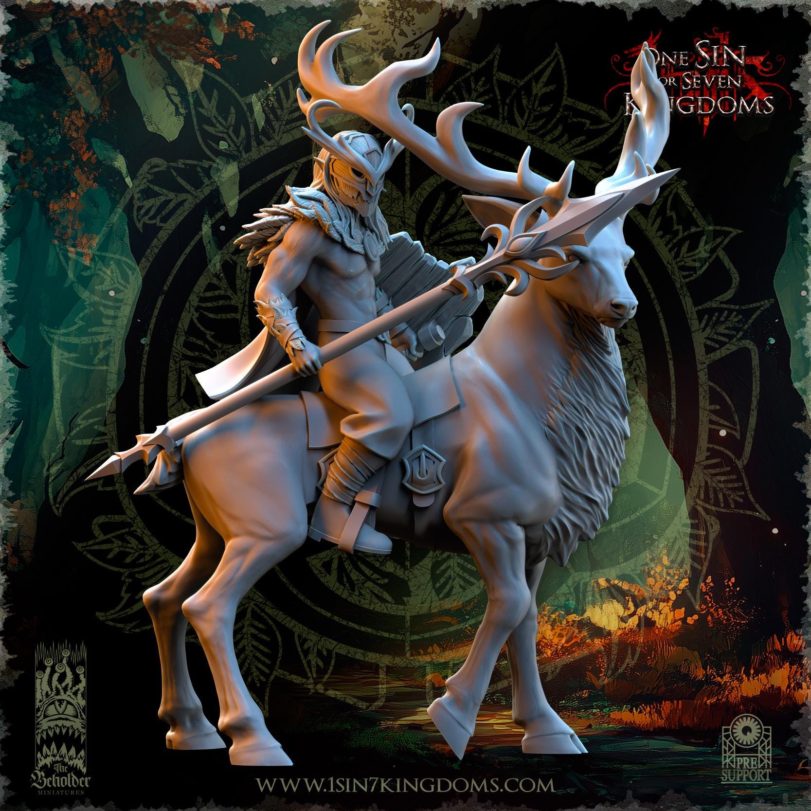 The Beholder Miniatures Evergreen Elves Deepwood Riders - Fantasy / D&D (Custom Order) - product image 6 of 16