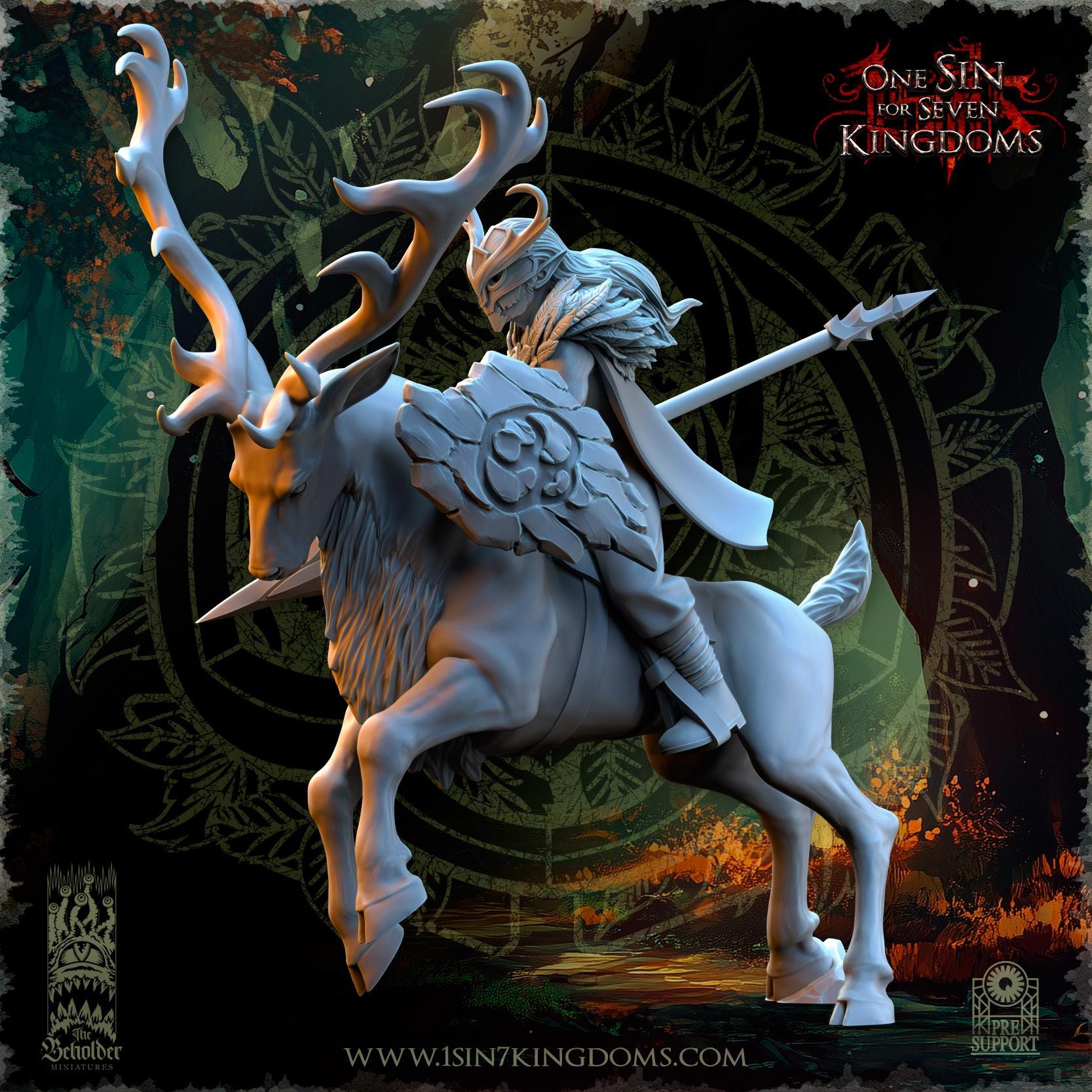 The Beholder Miniatures Evergreen Elves Deepwood Riders - Fantasy / D&D (Custom Order) - product image 7 of 16