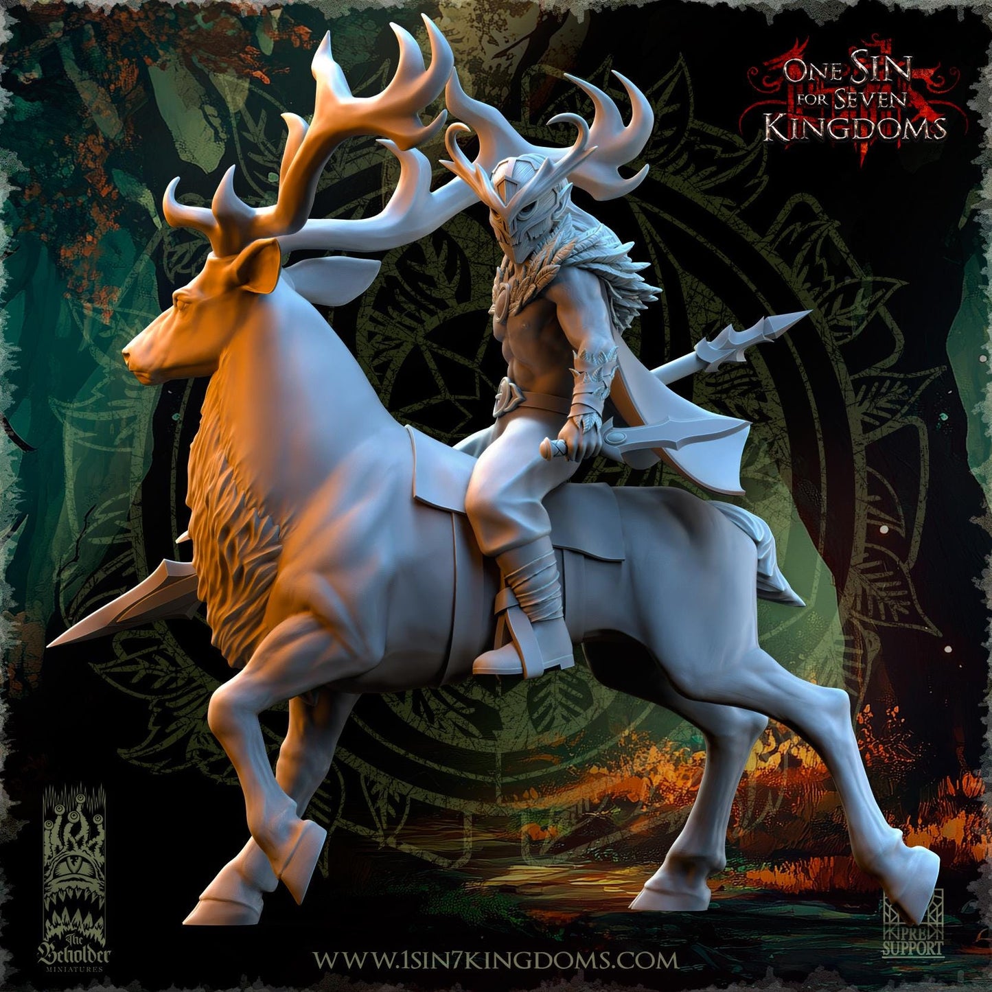 The Beholder Miniatures Evergreen Elves Deepwood Riders - Fantasy / D&D (Custom Order) - product image 9 of 16