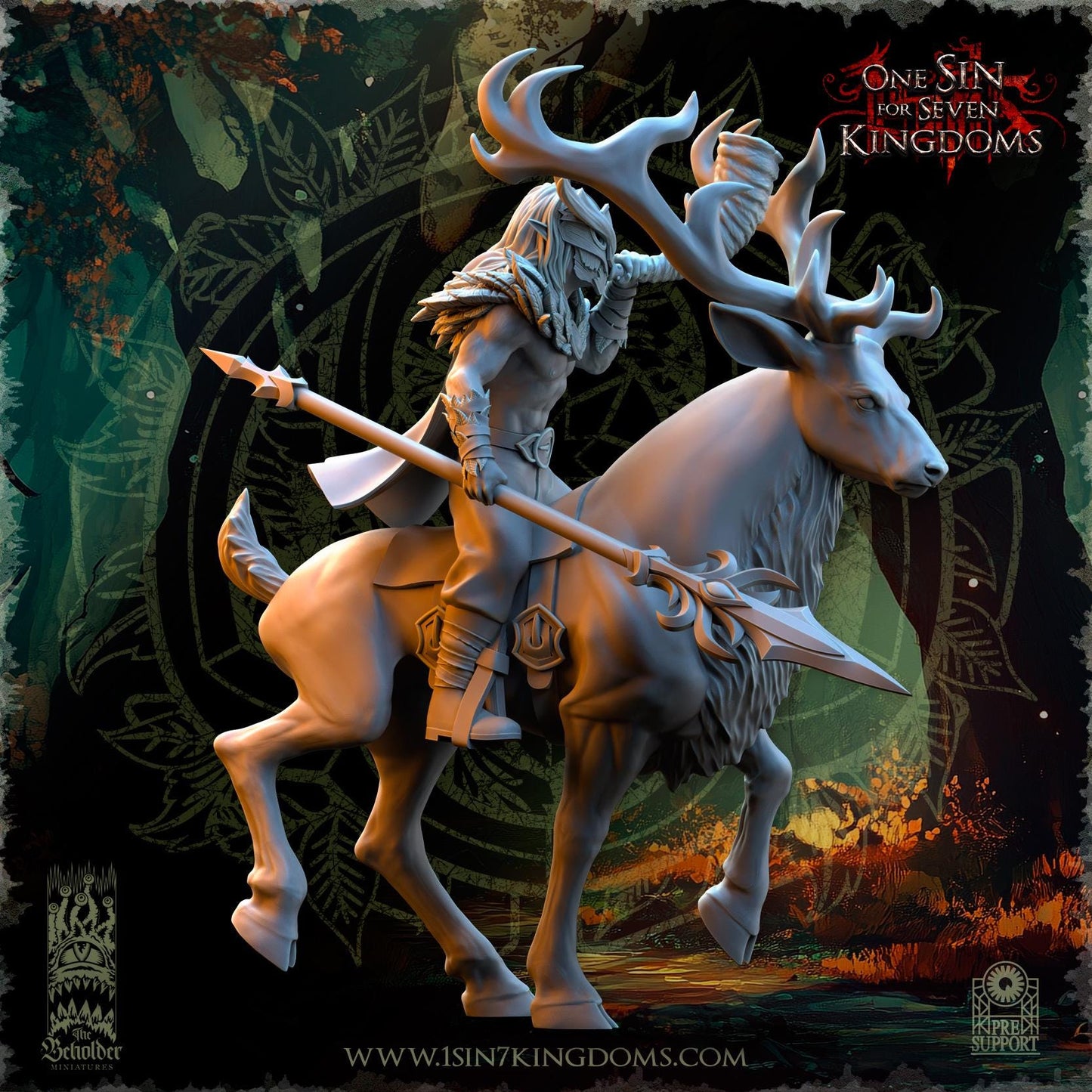 The Beholder Miniatures Evergreen Elves Deepwood Riders - Fantasy / D&D (Custom Order) - product image 15 of 16