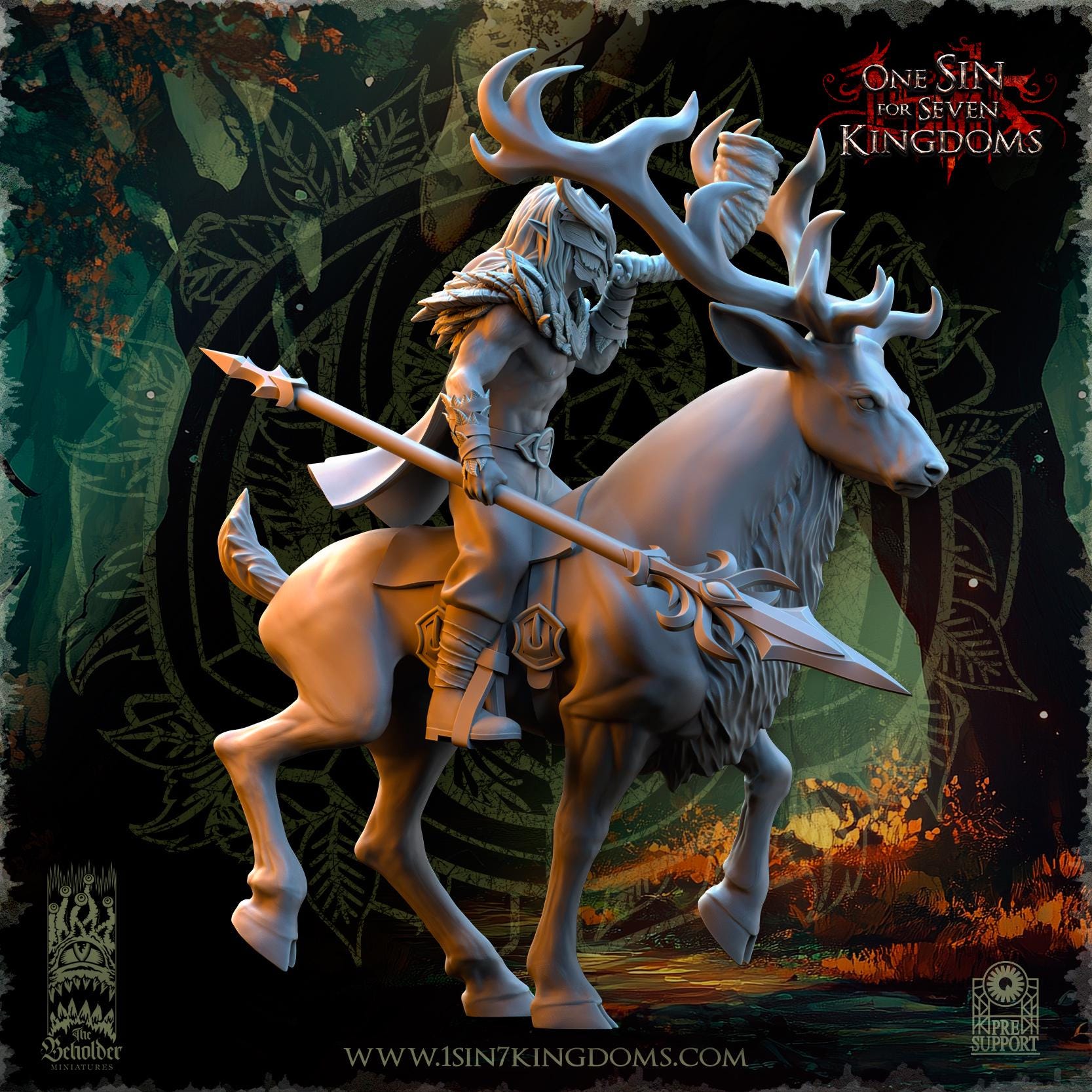 The Beholder Miniatures Evergreen Elves Deepwood Riders - Fantasy / D&D (Custom Order) - product image 15 of 16