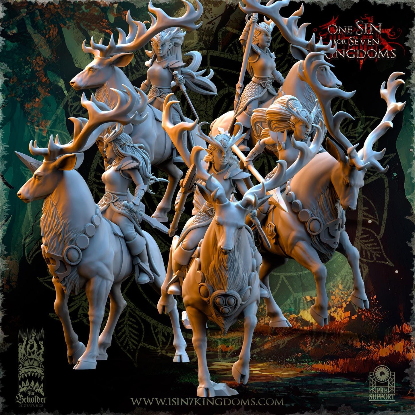 The Beholder Miniatures Evergreen Elves Deepwood Maidens - Fantasy / D&D (Custom Order) - product image 2 of 12