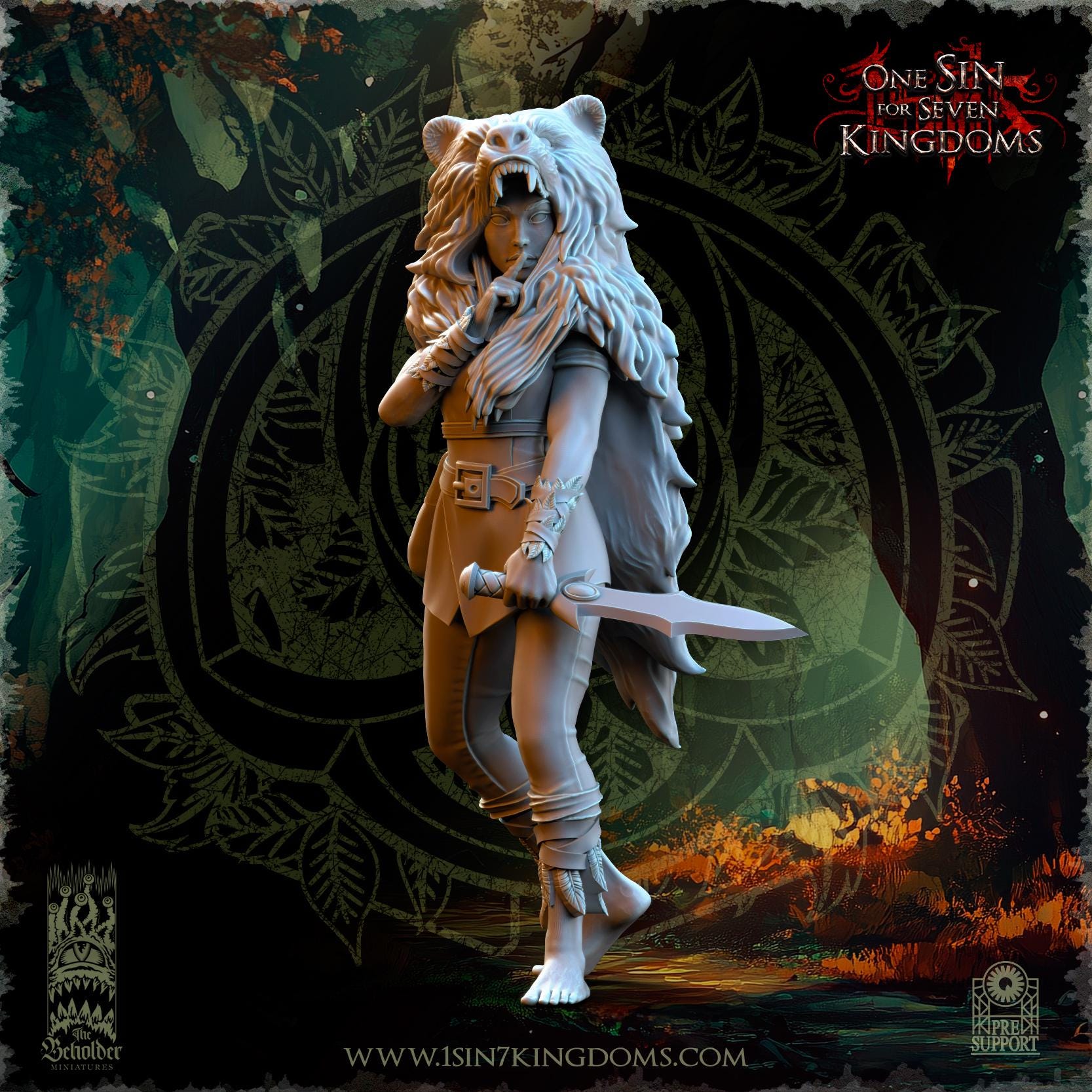 The Beholder Miniatures Evergreen Elves Beastmasters - Fantasy / D&D (Custom Order) - product image 5 of 8