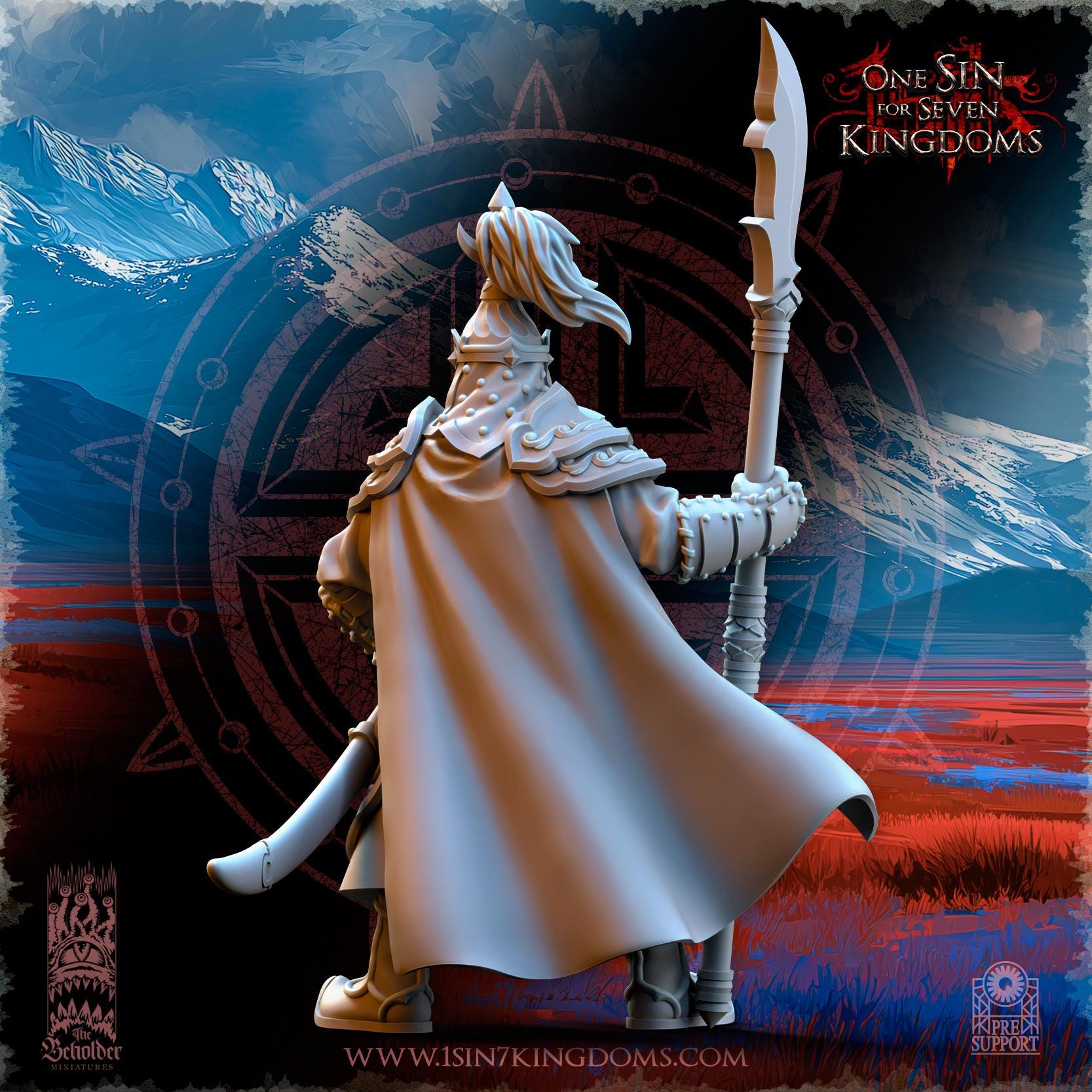 The Beholder Miniatures Tomorkhan, Astarii Commander - Fantasy / D&D (Custom Order) - product image 3 of 4