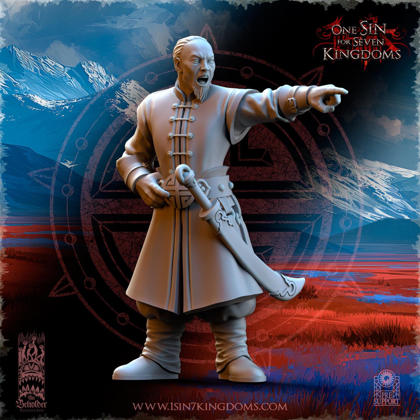The Beholder Miniatures Astarii Barbarian Warlord Astarii Dynasty Imperial Cannon - Fantasy / D&D (Custom Order) - product image 8 of 11
