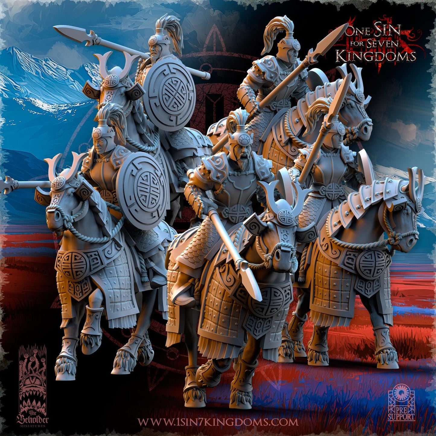 The Beholder Miniatures Astarii Dynasty Riders - Fantasy / D&D (Custom Order) - product image 1 of 6