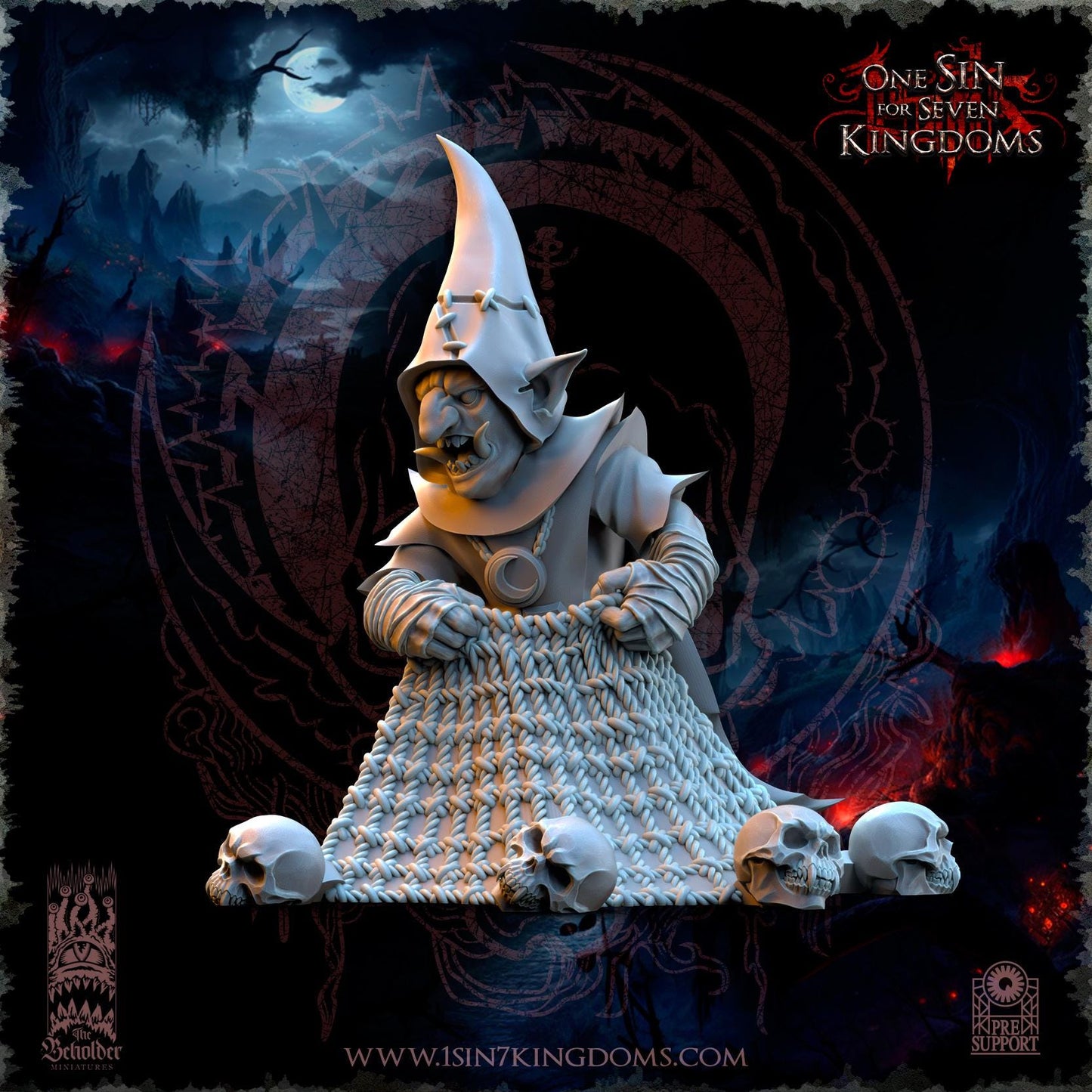 The Beholder Miniatures The Black Horde Goblins Skull Net Throwers - Fantasy / D&D (Custom Order) - product image 2 of 4