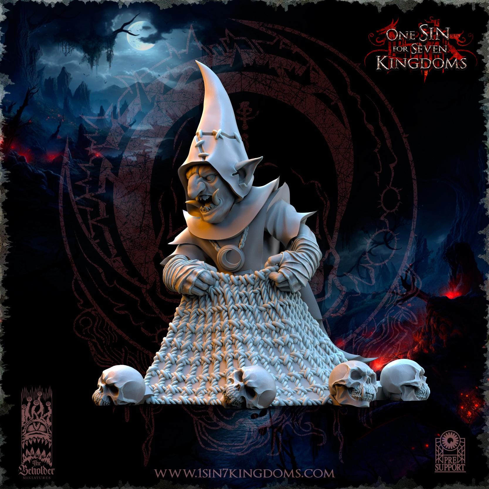 The Beholder Miniatures The Black Horde Goblins Skull Net Throwers - Fantasy / D&D (Custom Order) - product image 2 of 4