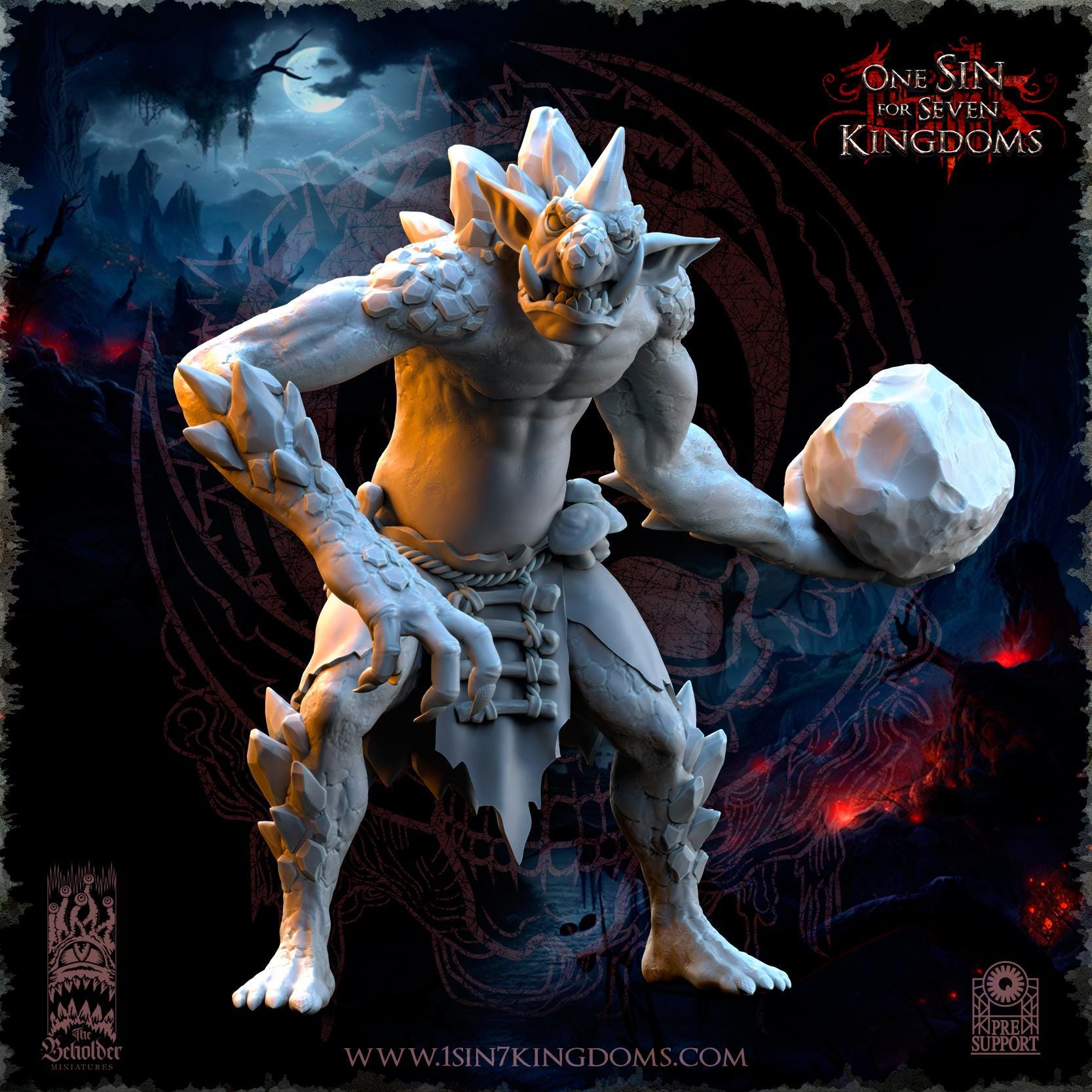 The Beholder Miniatures Rock Trolls - Fantasy / D&D (Custom Order) - product image 3 of 6