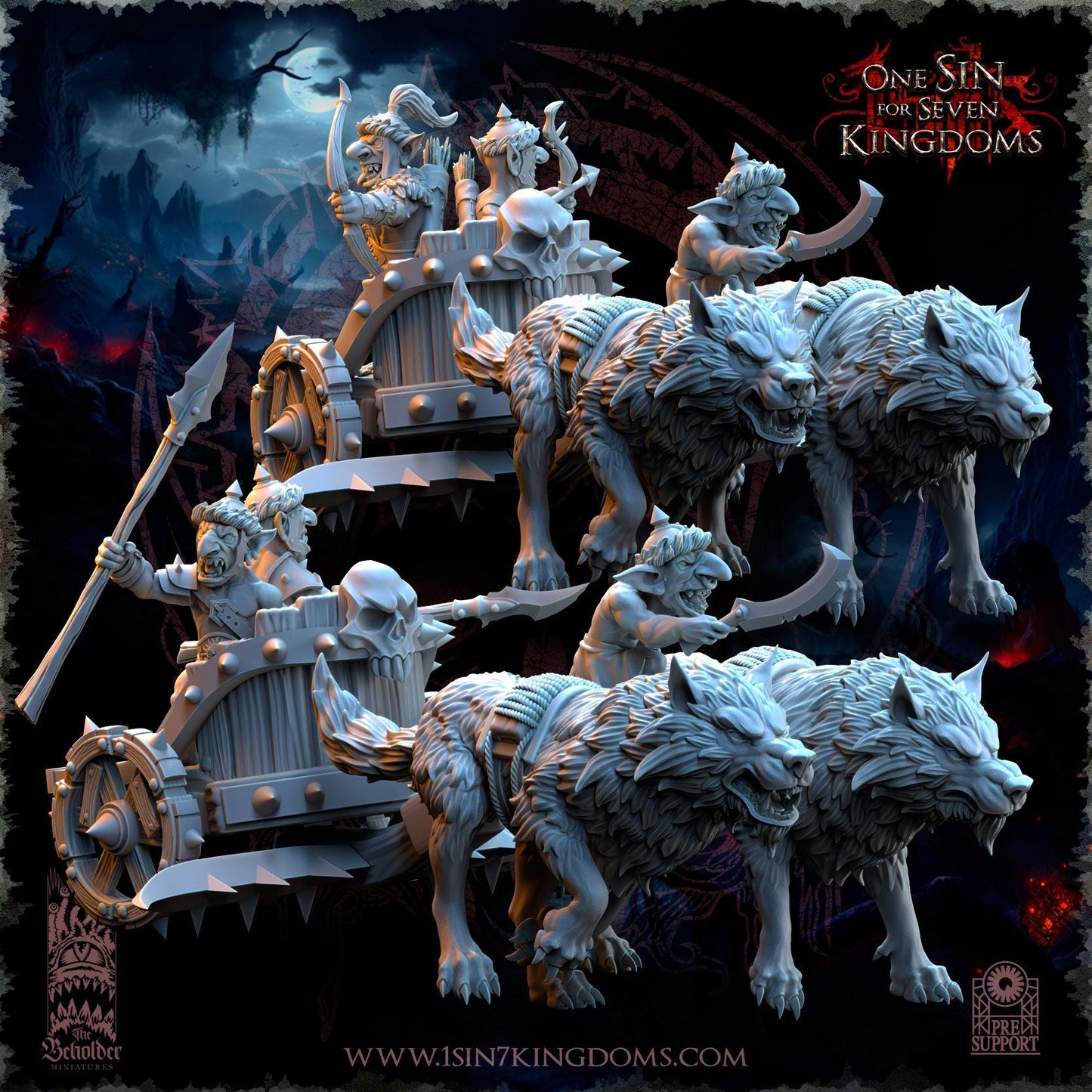 The Beholder Miniatures The Black Horde Goblins War Chariots - Fantasy / D&D (Custom Order) - product image 1 of 6