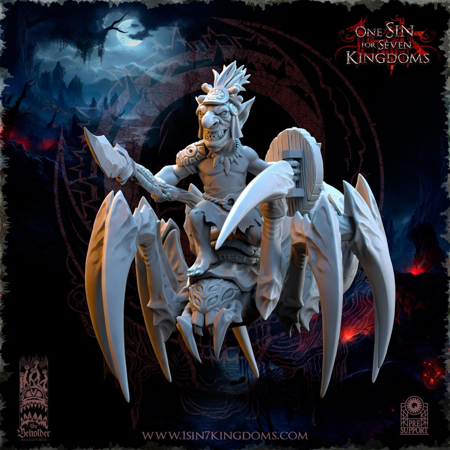 The Beholder Miniatures The Black Horde Goblins Jungle Spider Riders - Fantasy / D&D (Custom Order) - product image 5 of 6