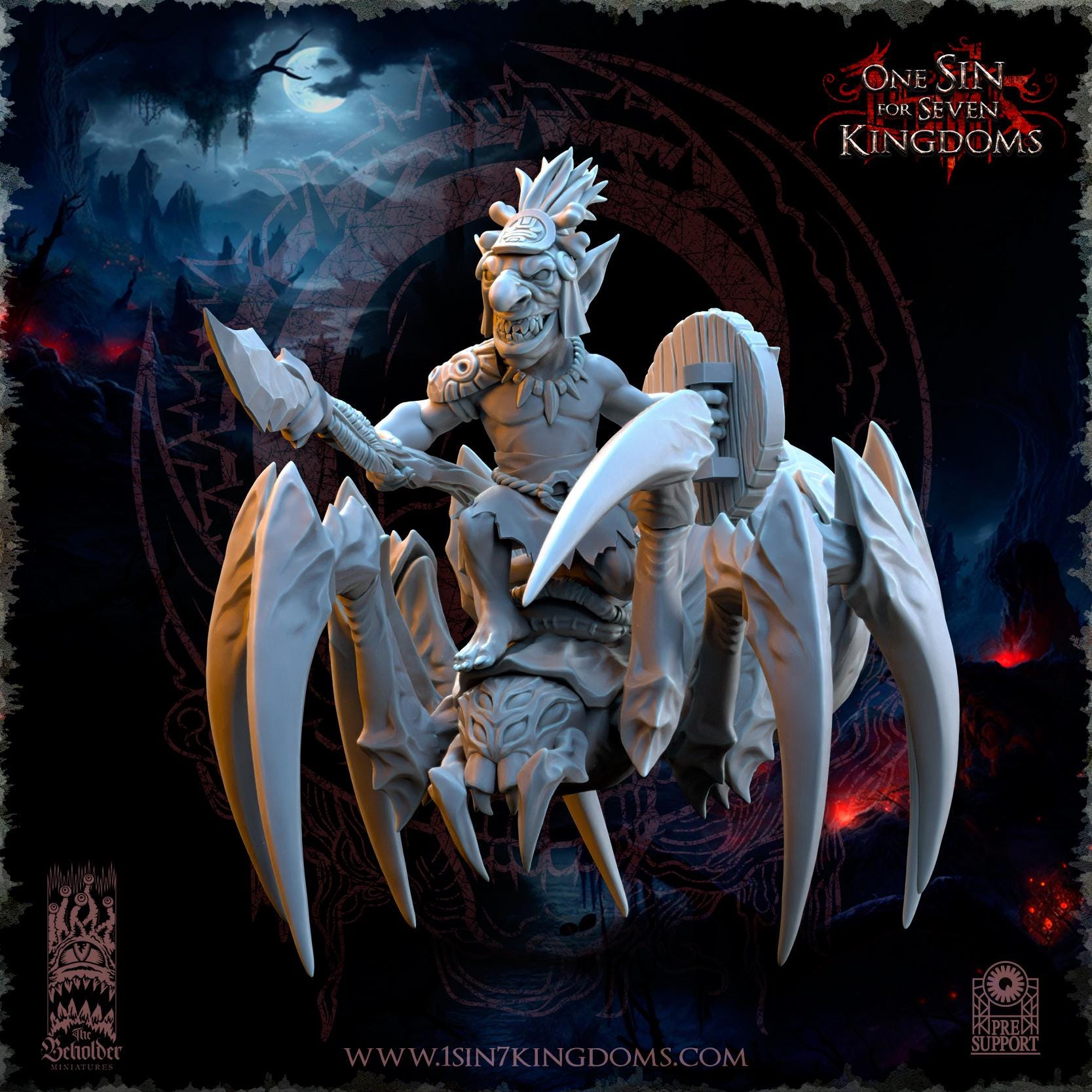 The Beholder Miniatures The Black Horde Goblins Jungle Spider Riders - Fantasy / D&D (Custom Order) - product image 5 of 6