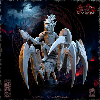 The Beholder Miniatures The Black Horde Goblins Jungle Spider Riders - Fantasy / D&D (Custom Order) - product image 5 of 6