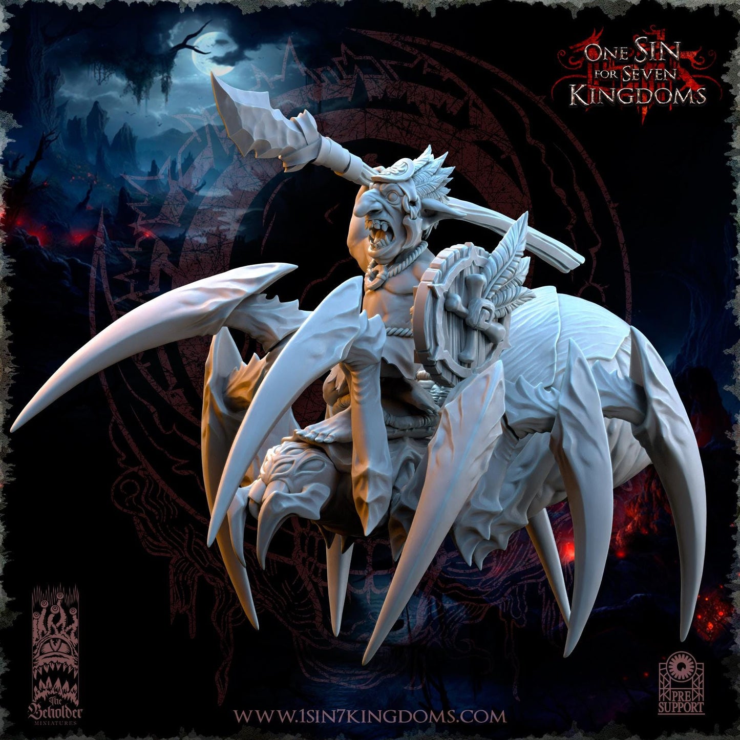 The Beholder Miniatures The Black Horde Goblins Jungle Spider Riders - Fantasy / D&D (Custom Order) - product image 6 of 6