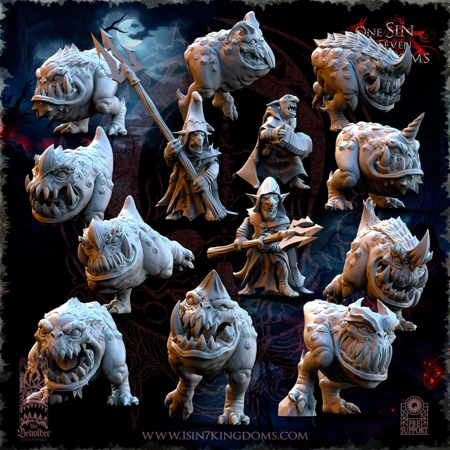The Beholder Miniatures The Black Horde Kavehorrors Whisperers - Fantasy / D&D (Custom Order) - product image 1 of 14