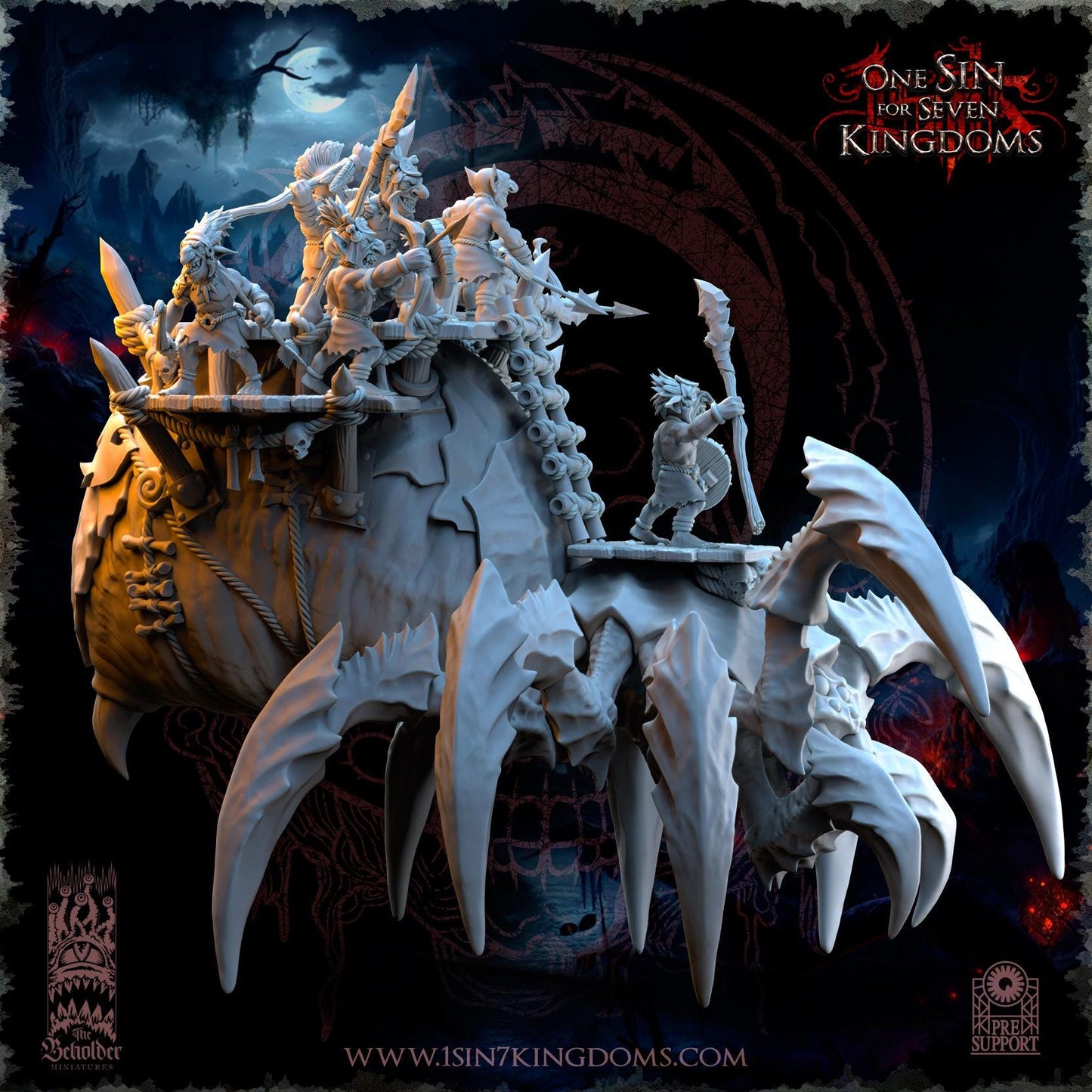 The Beholder Miniatures The Black Horde Goblins Behemoth Spider - Fantasy / D&D (Custom Order) - product image 4 of 6