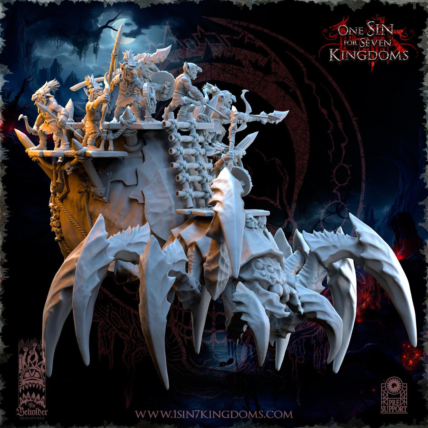 The Beholder Miniatures The Black Horde Goblins Behemoth Spider - Fantasy / D&D (Custom Order) - product image 5 of 6
