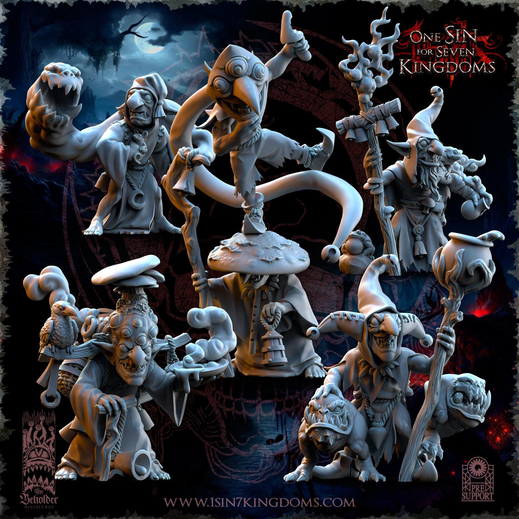 The Beholder Miniatures The Black Horde Goblins Mushroom Eaters - Fantasy / D&D (Custom Order) - product image 1 of 6