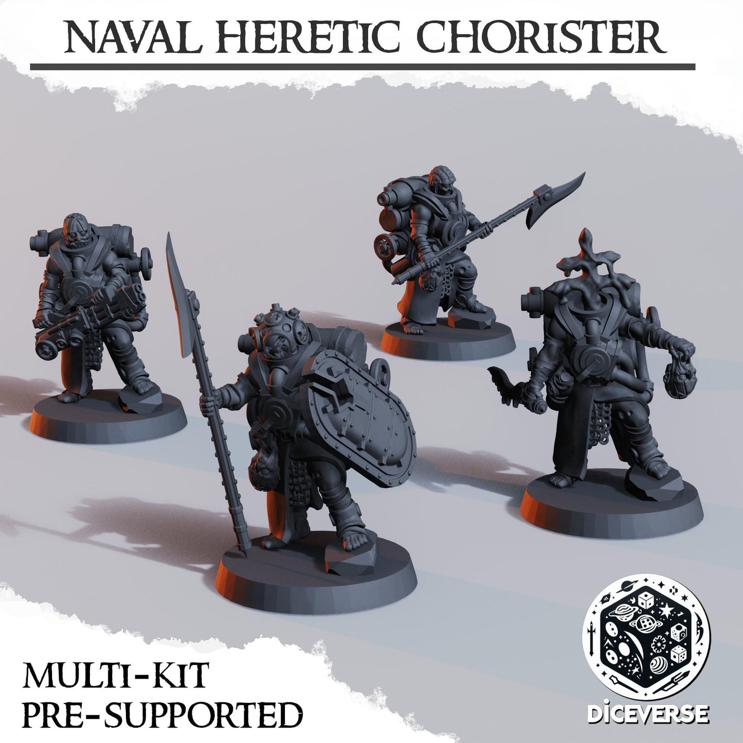 Diceverse Heretic Naval Raider Chorister Kit - Trench  Compatible (Custom Order) - product image 1 of 3