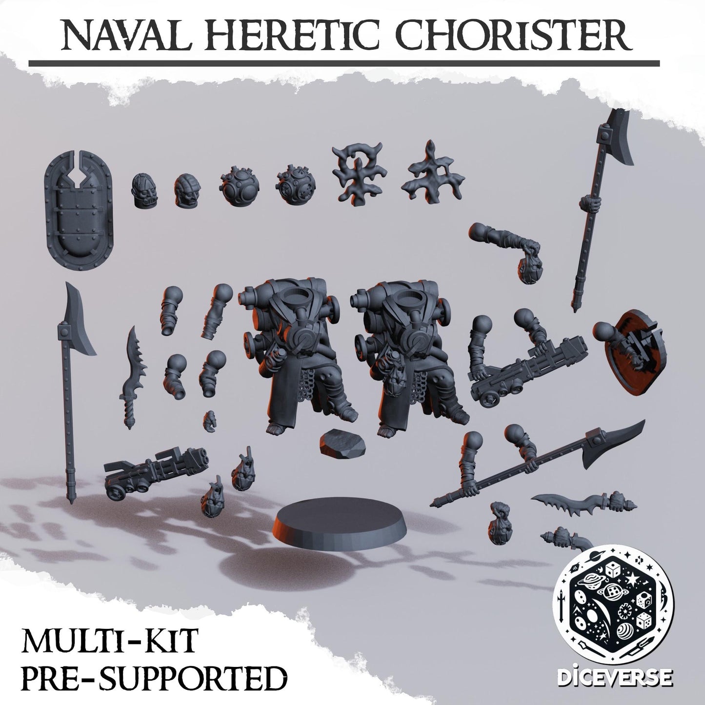 Diceverse Heretic Naval Raider Chorister Kit - Trench  Compatible (Custom Order) - product image 2 of 3