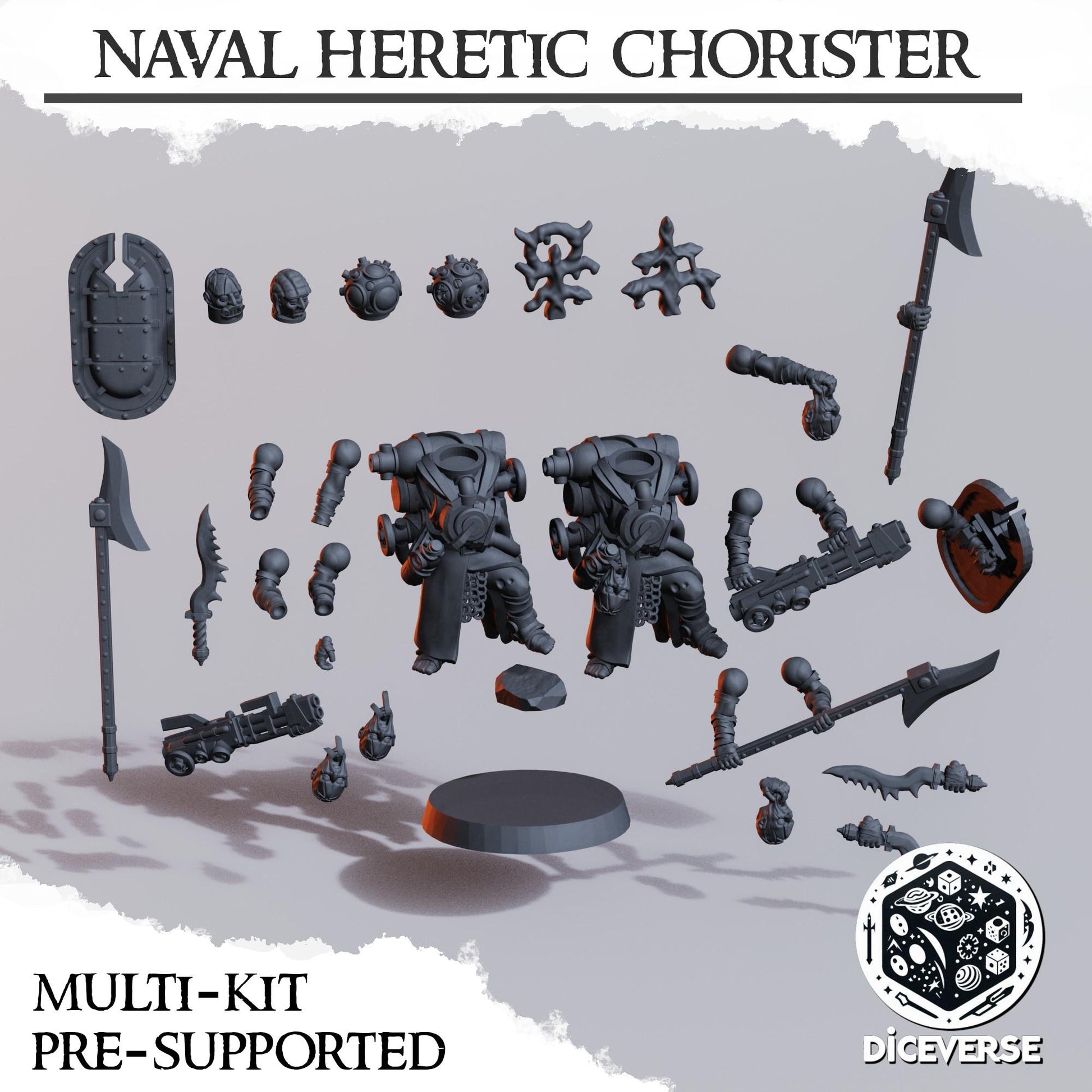 Diceverse Heretic Naval Raider Chorister Kit - Trench  Compatible (Custom Order) - product image 2 of 3