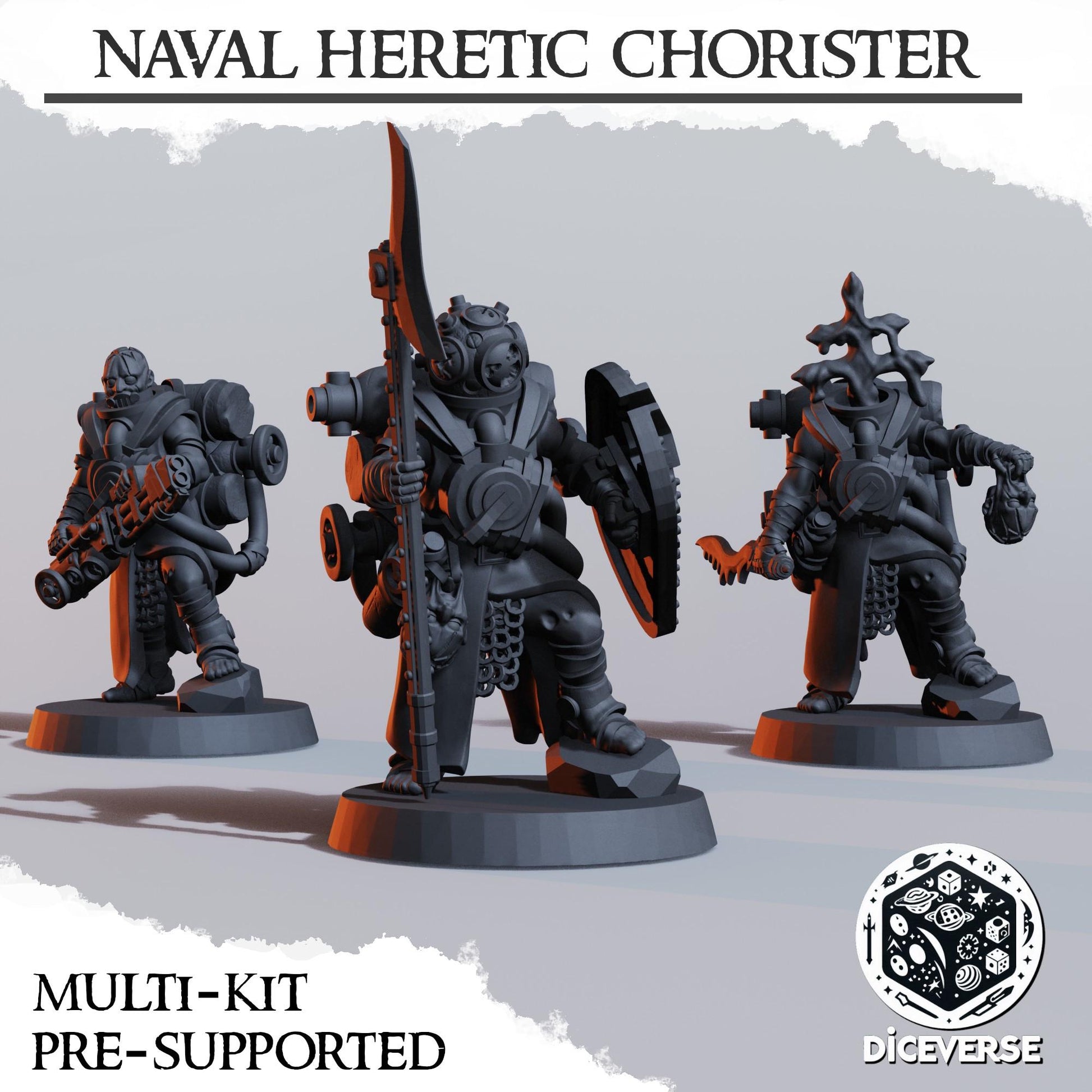 Diceverse Heretic Naval Raider Chorister Kit - Trench  Compatible (Custom Order) - product image 3 of 3