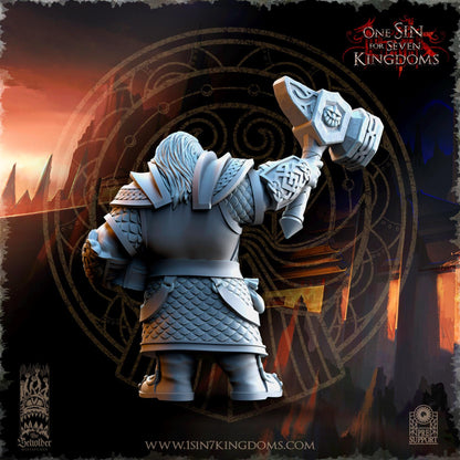 The Beholder Miniatures Olgrendrim, Dwarf Hero - Fantasy / D&D (Custom Order) - product image 3 of 3