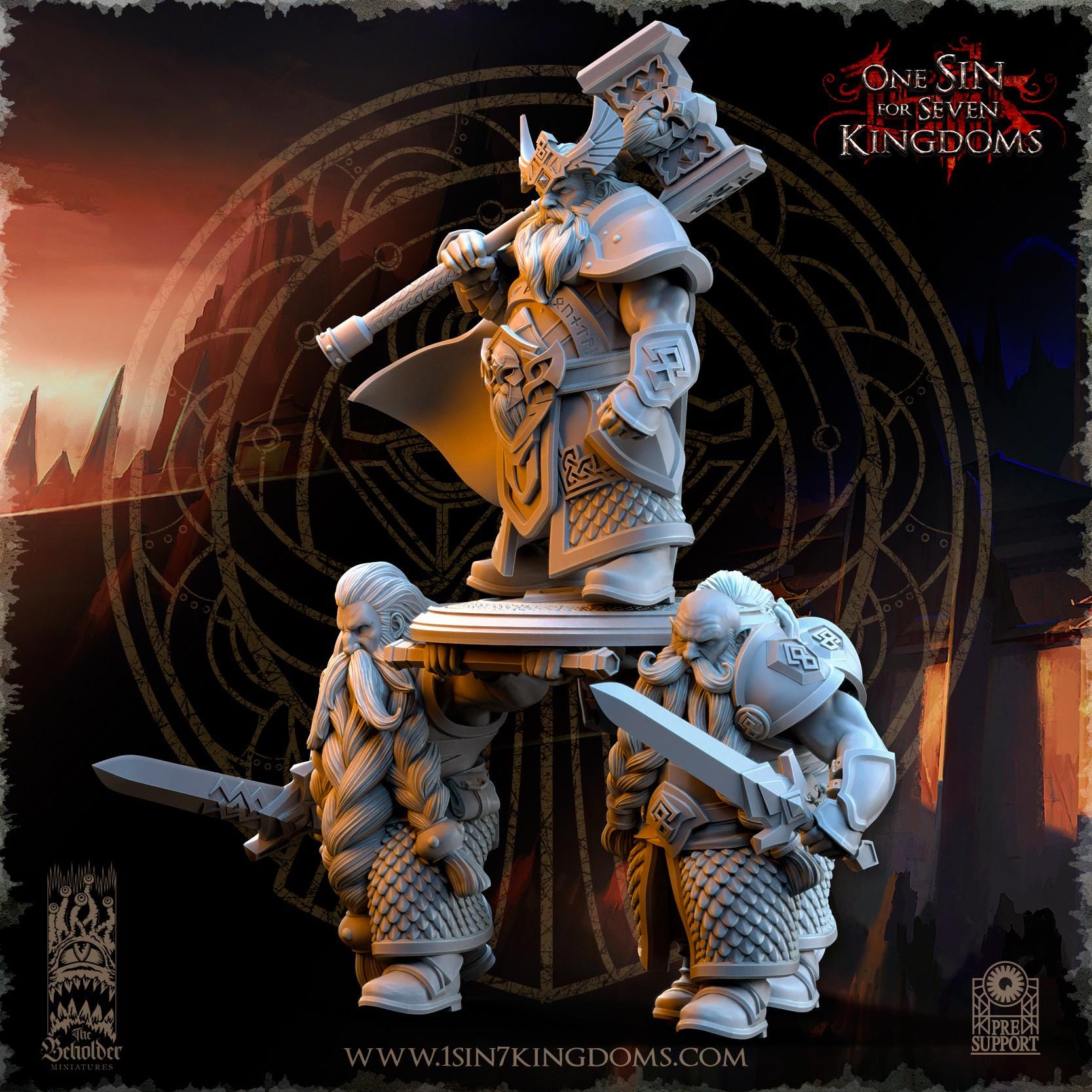 The Beholder Miniatures Throngrim, King of the Mountain Heart - Fantasy / D&D (Custom Order) - product image 2 of 8