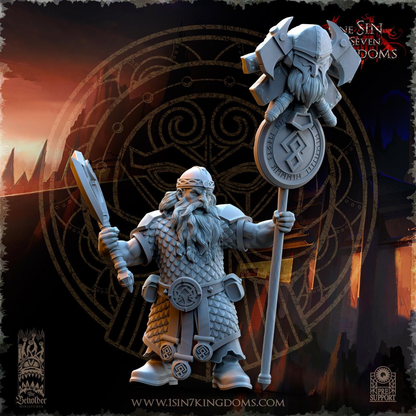 The Beholder Miniatures Dwarven Kingdoms Warriors - Fantasy / D&D (Custom Order) - product image 6 of 7
