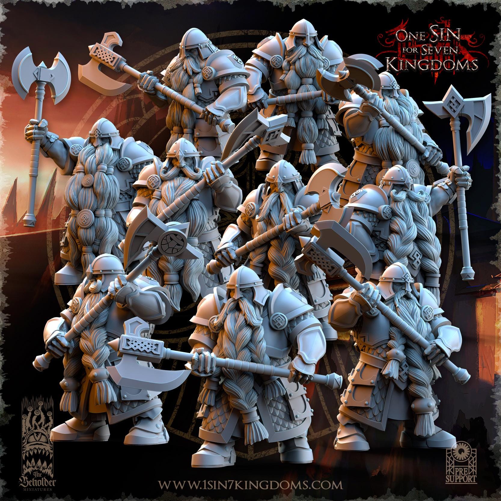 The Beholder Miniatures Dwarven Kingdoms Legion of the Ancient - Fantasy / D&D (Custom Order) - product image 1 of 8