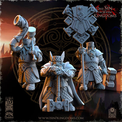 The Beholder Miniatures Dwarven Kingdoms Hammer Brotherhood Warriors - Fantasy / D&D (Custom Order) - product image 5 of 8