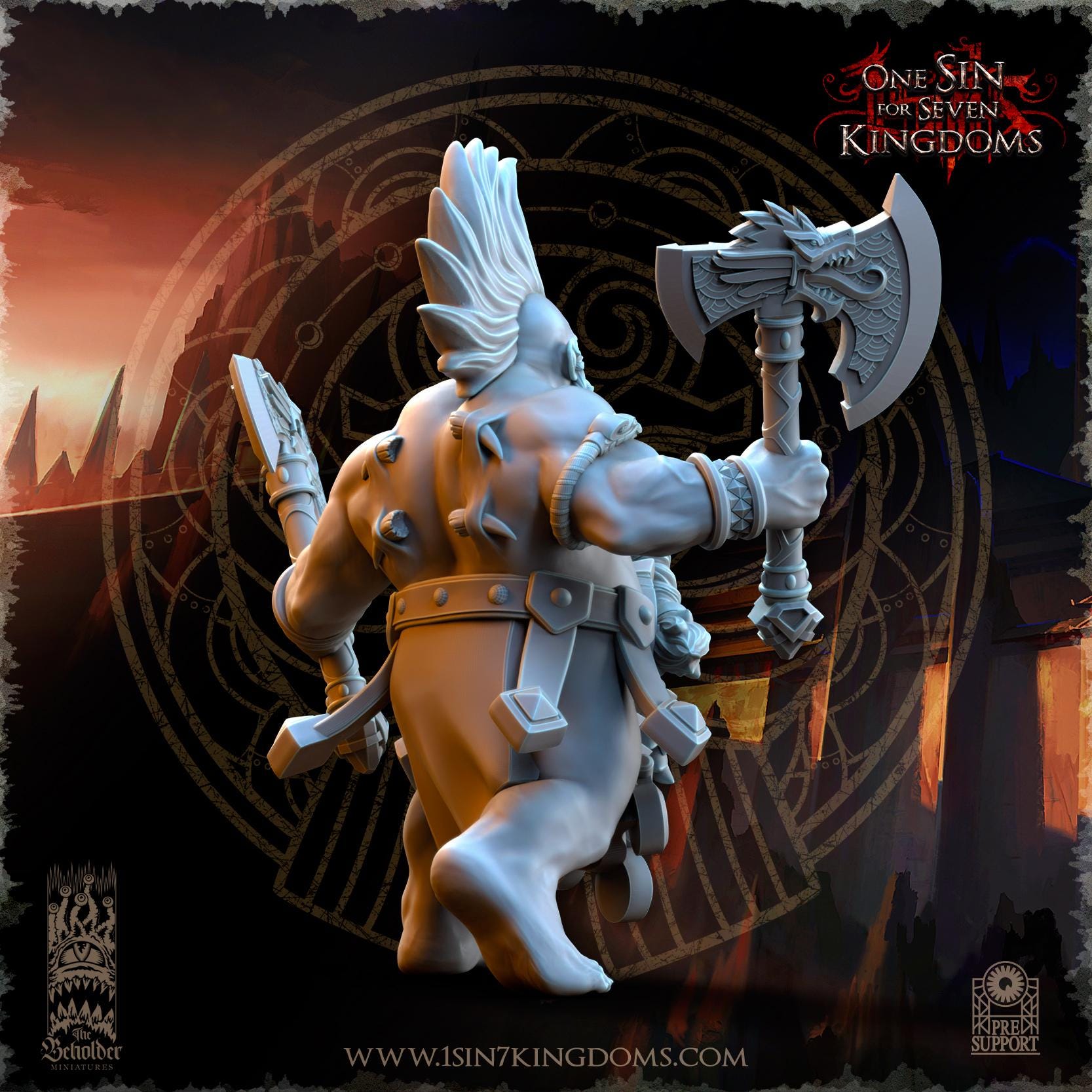The Beholder Miniatures Tharin Fyrebeard - Fantasy / D&D (Custom Order) - product image 4 of 10