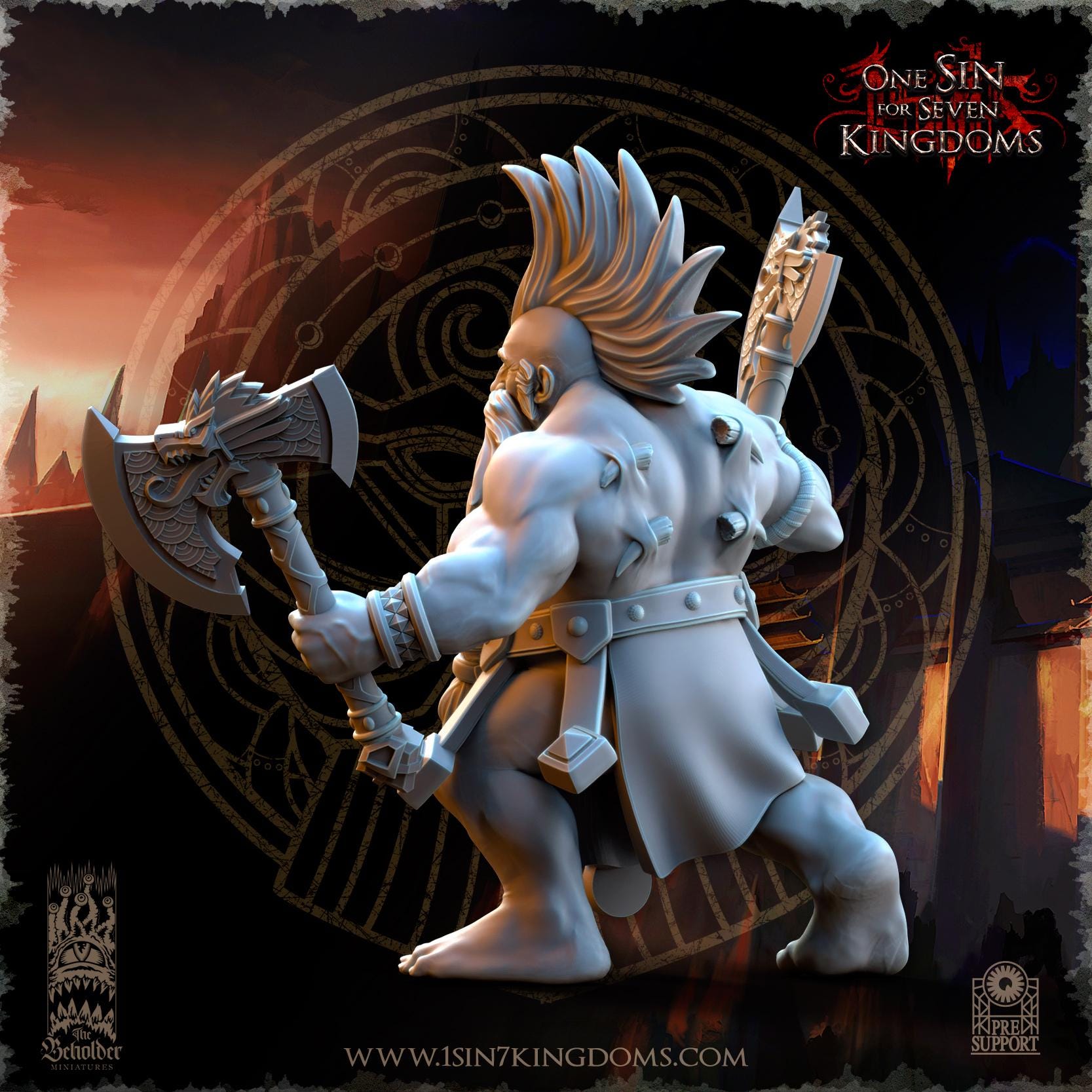 The Beholder Miniatures Tharin Fyrebeard - Fantasy / D&D (Custom Order) - product image 5 of 10